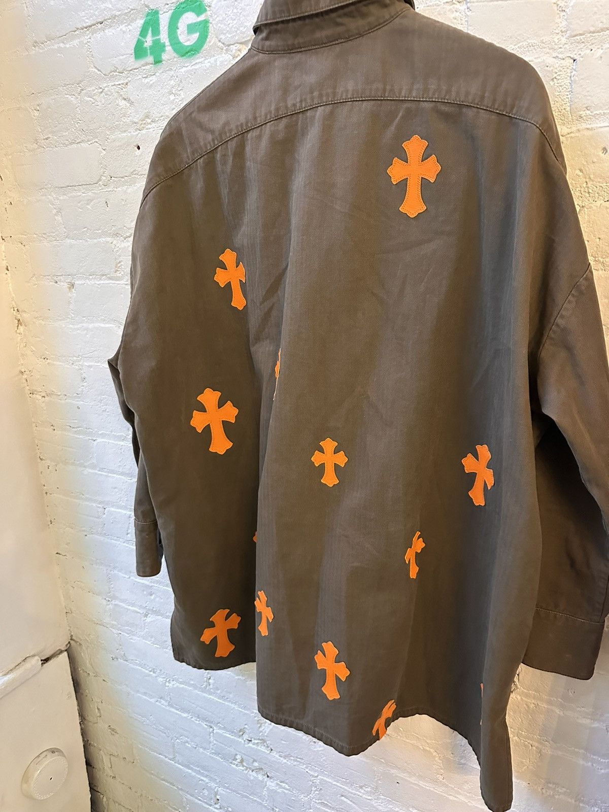 Chrome Hearts CHROME HEARTS 1/1 FLOODED CROSS PATCH JACKET SHIRT M/L/XL Size US XL / EU 56 / 4 - 3 Thumbnail