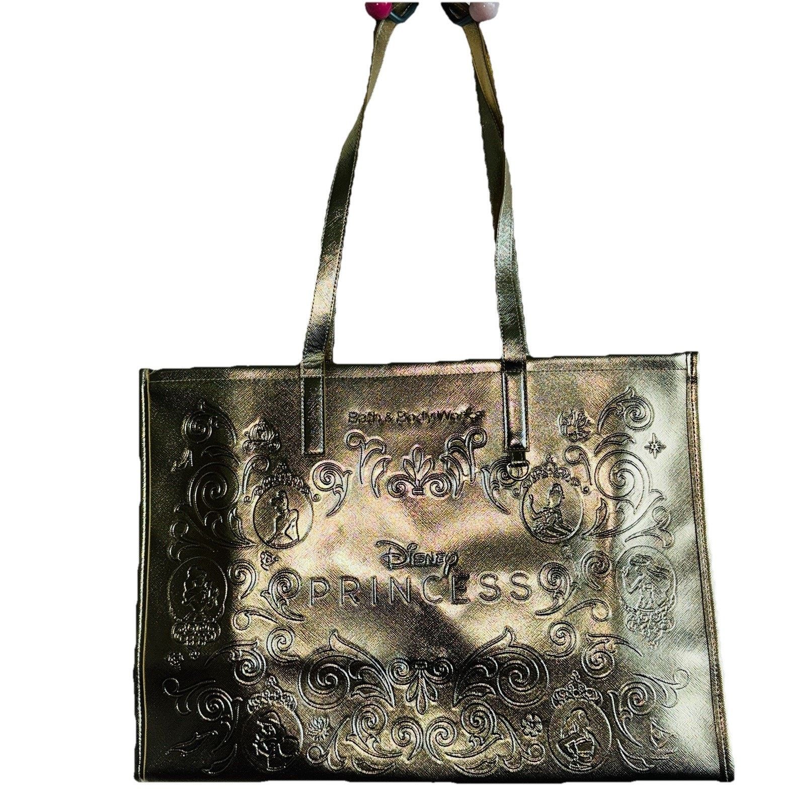 Bath & Body Works Disney Princess Gold Tote Bag le Handbag