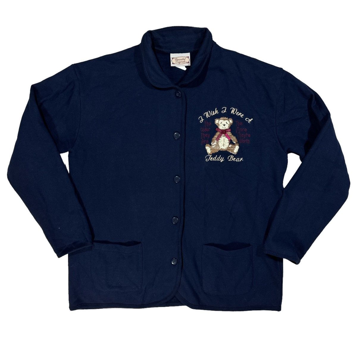 Vintage Vintage Teddy Bear Cardigan Size L / US 10 / IT 46 - 1 Thumbnail