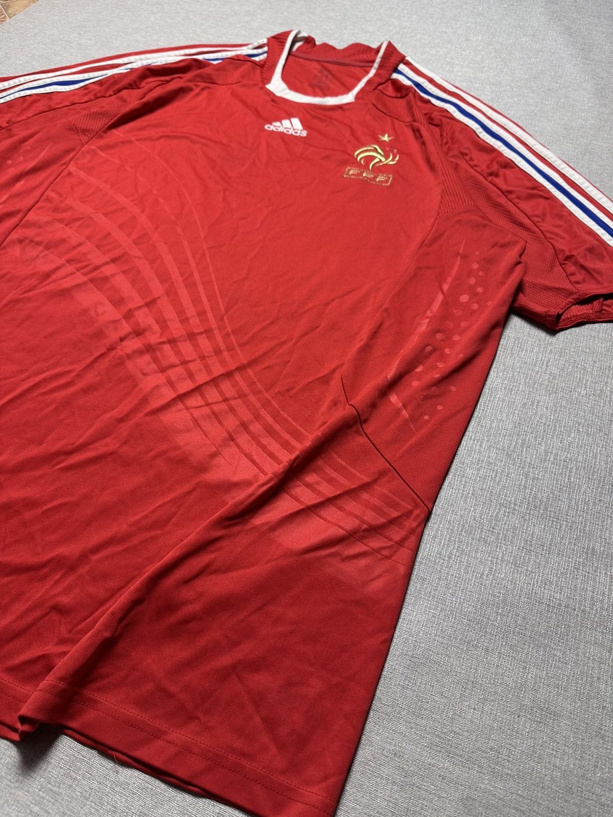Adidas × Streetwear × Vintage VERY RARE ADIDAS FRANCE 2007 SOCCER JERSEY BLOKECORE RETRO Size US XL / EU 56 / 4 - 2 Thumbnail