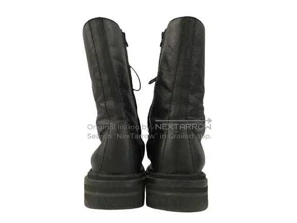 Yohji Yamamoto Yohji Yamamoto Black Leather Military Boots. Size US 9 / EU 42 - 4 Thumbnail