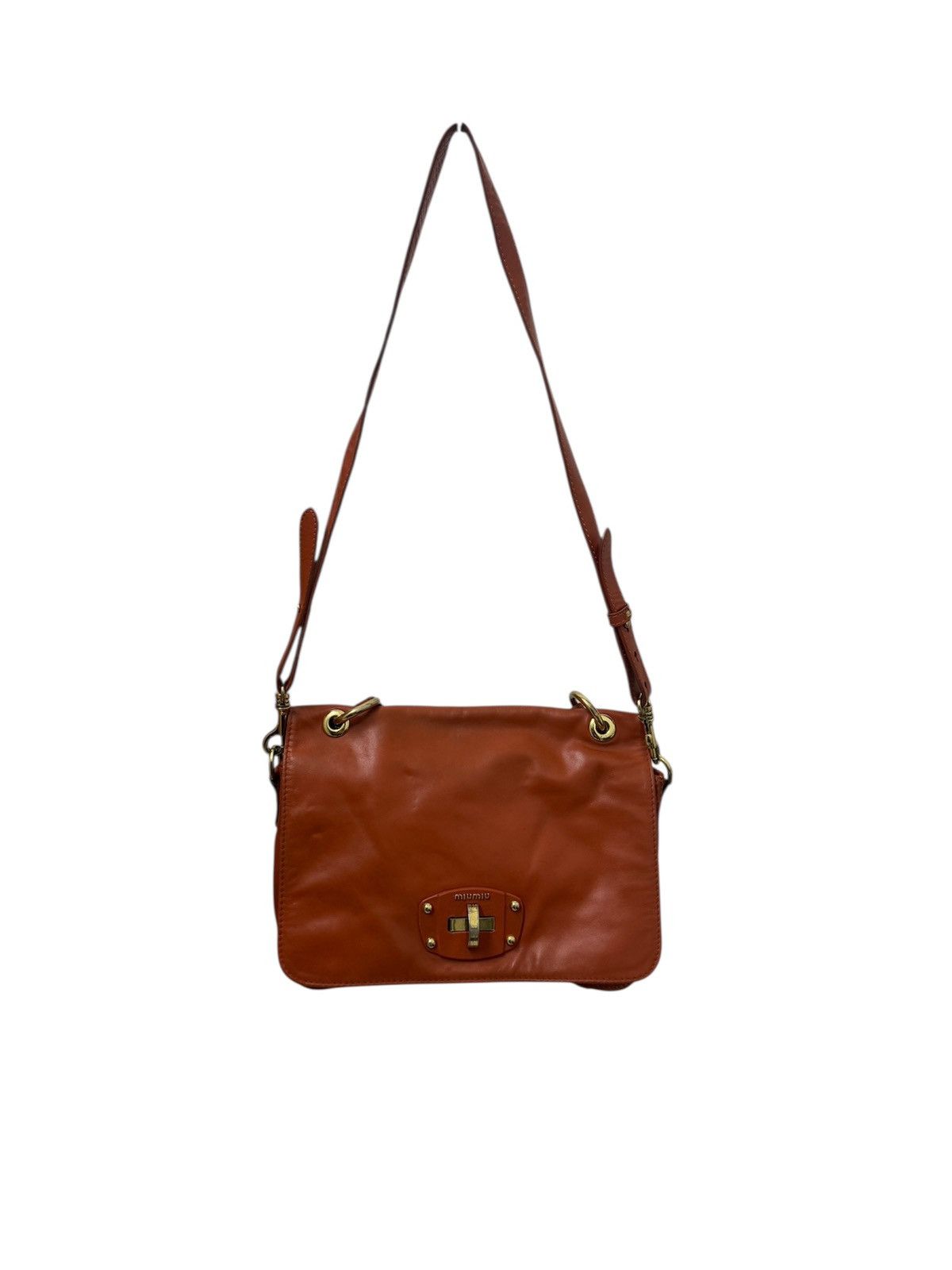 Genuine Leather × Miu Miu Y2K Miu Miu Cross Body Bag Leather Made in Italy Size ONE SIZE - 5 Thumbnail