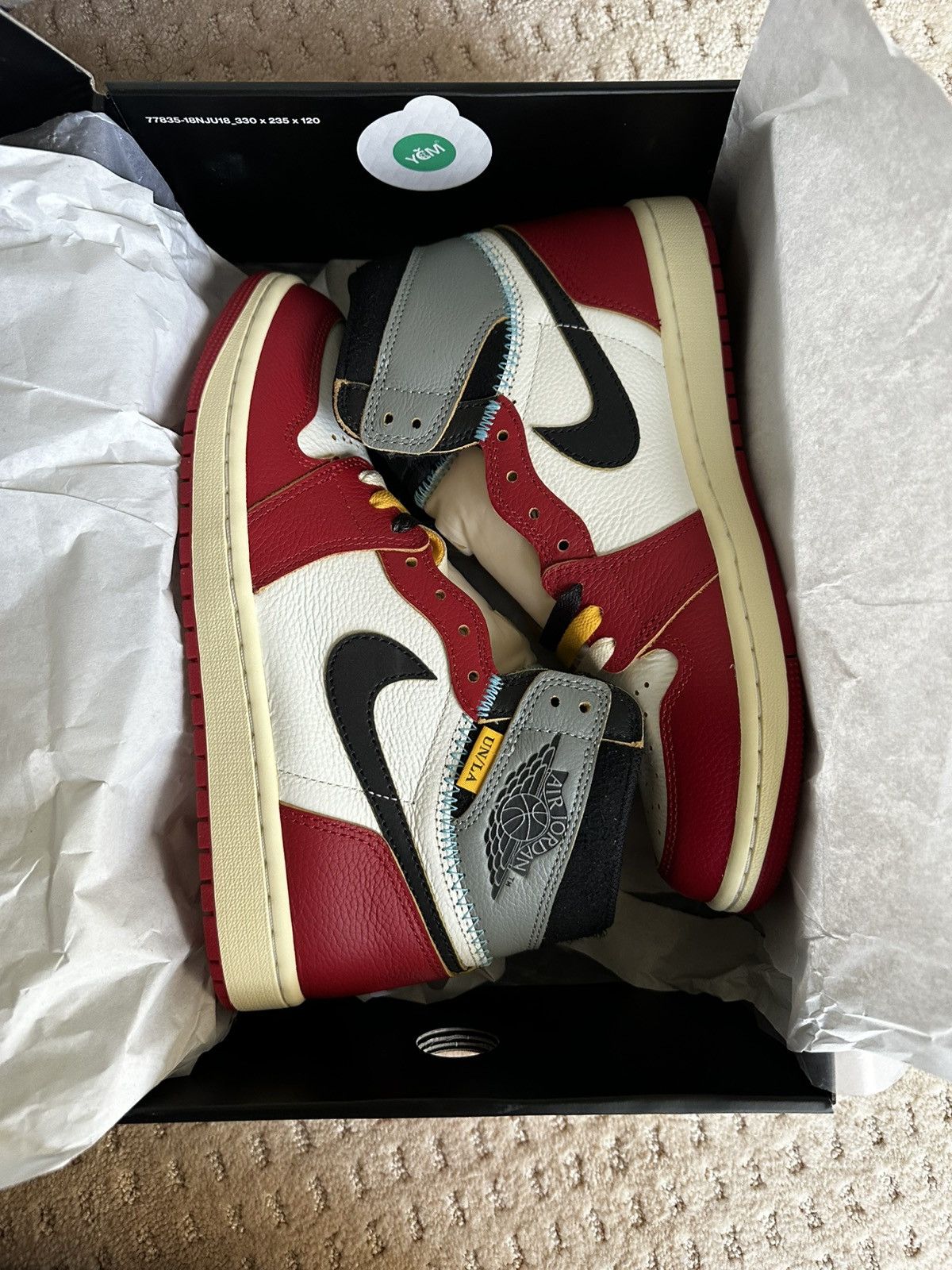 Jordan Brand Union LAxJordan 1 RetroHigh Chicago Shadow Sz 8.5M-*IN HAND* Size US 8.5 / EU 41-42 - 1 Thumbnail