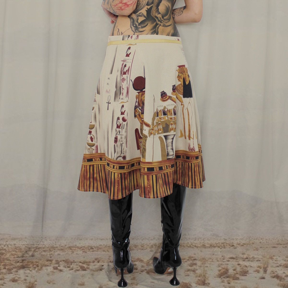 Vintage 🪲ANCIENT EGYPT SKIRT🪲 Size 30" / US 8 / IT 44 - 3 Thumbnail