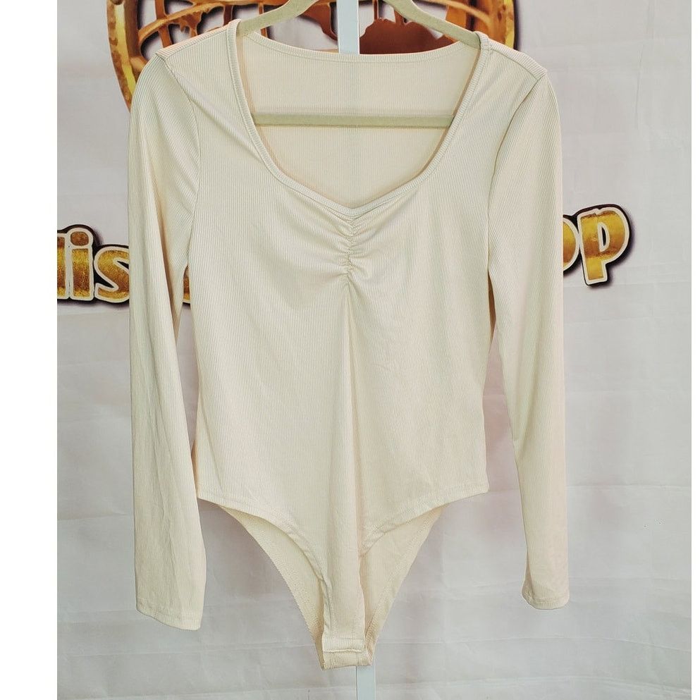 Shein Shein Beige Cream Long Sleeve Bodysuit Size Xlarge Size XL / US 12-14 / IT 48-50 - 1 Thumbnail