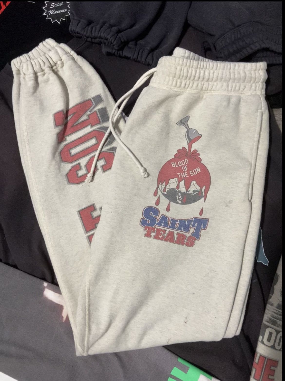 DENIM TEARS × Saint Michael Saint Mxxxxxx x Denim Tears Holy Grail Sweatpants Size US 33 - 2 Thumbnail