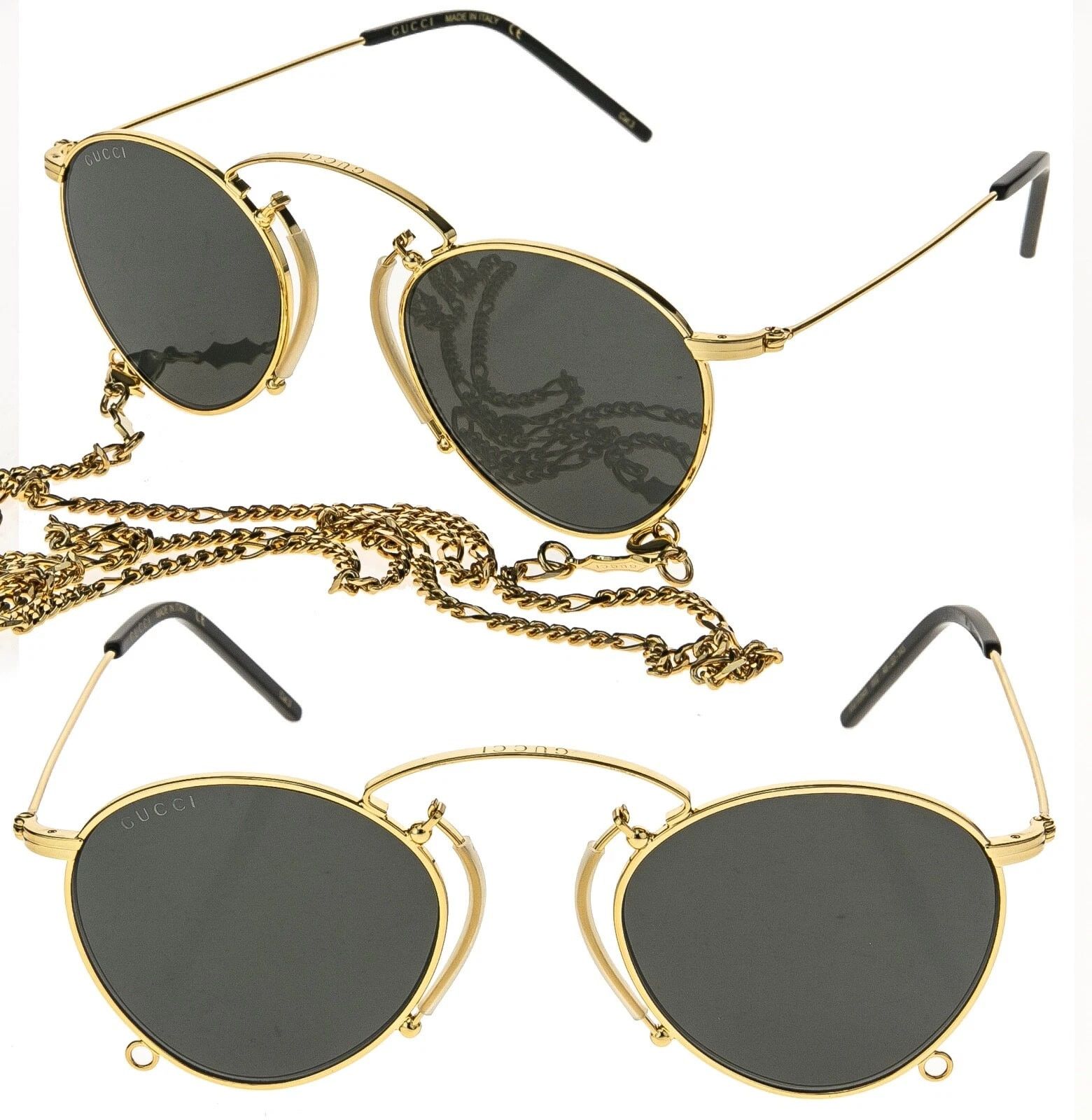 Gucci GUCCI GG1034S 1034 ARIA Pinke-nez Gold Chain 002 002 Size ONE SIZE - 1 Thumbnail