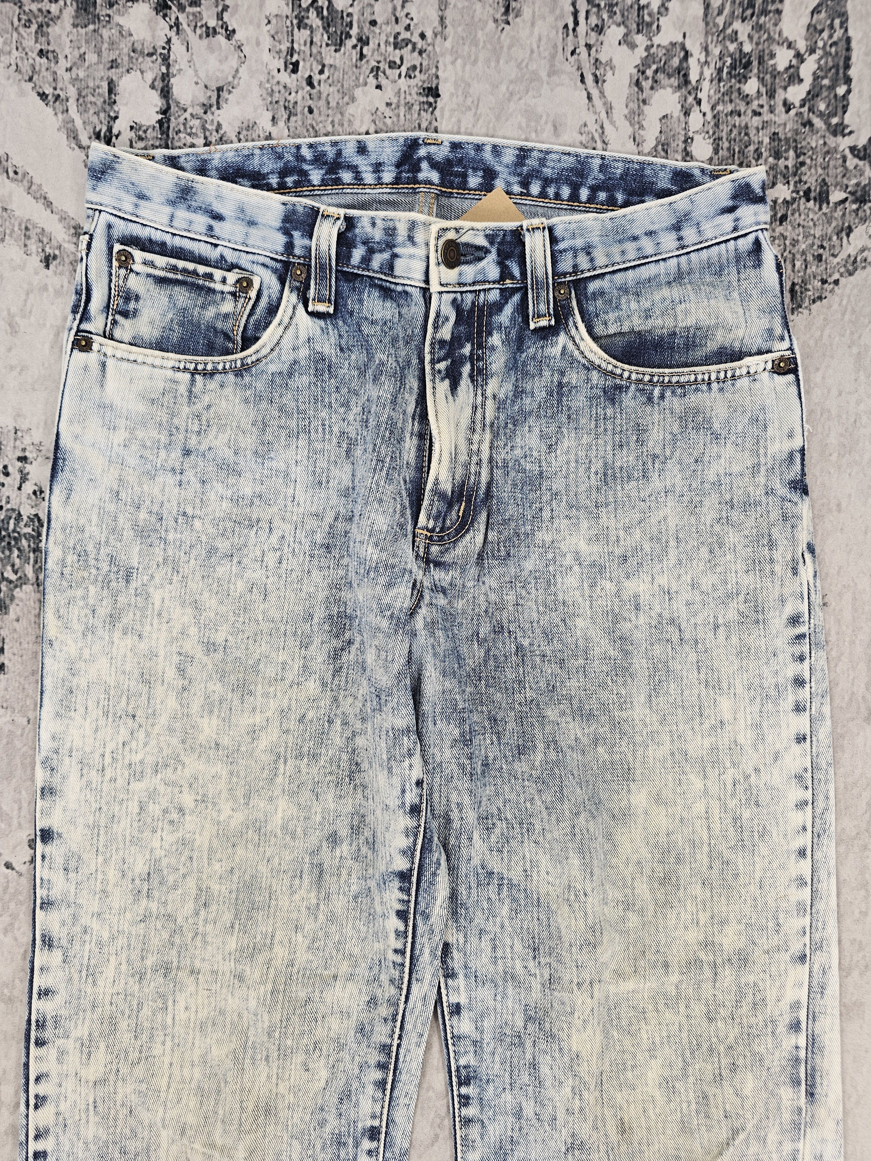 Edwin EDWIN 404 Acid Wash Bleach Cropped Jeans JB0242 Size 35x28.5 Size US 35 - 7 Thumbnail