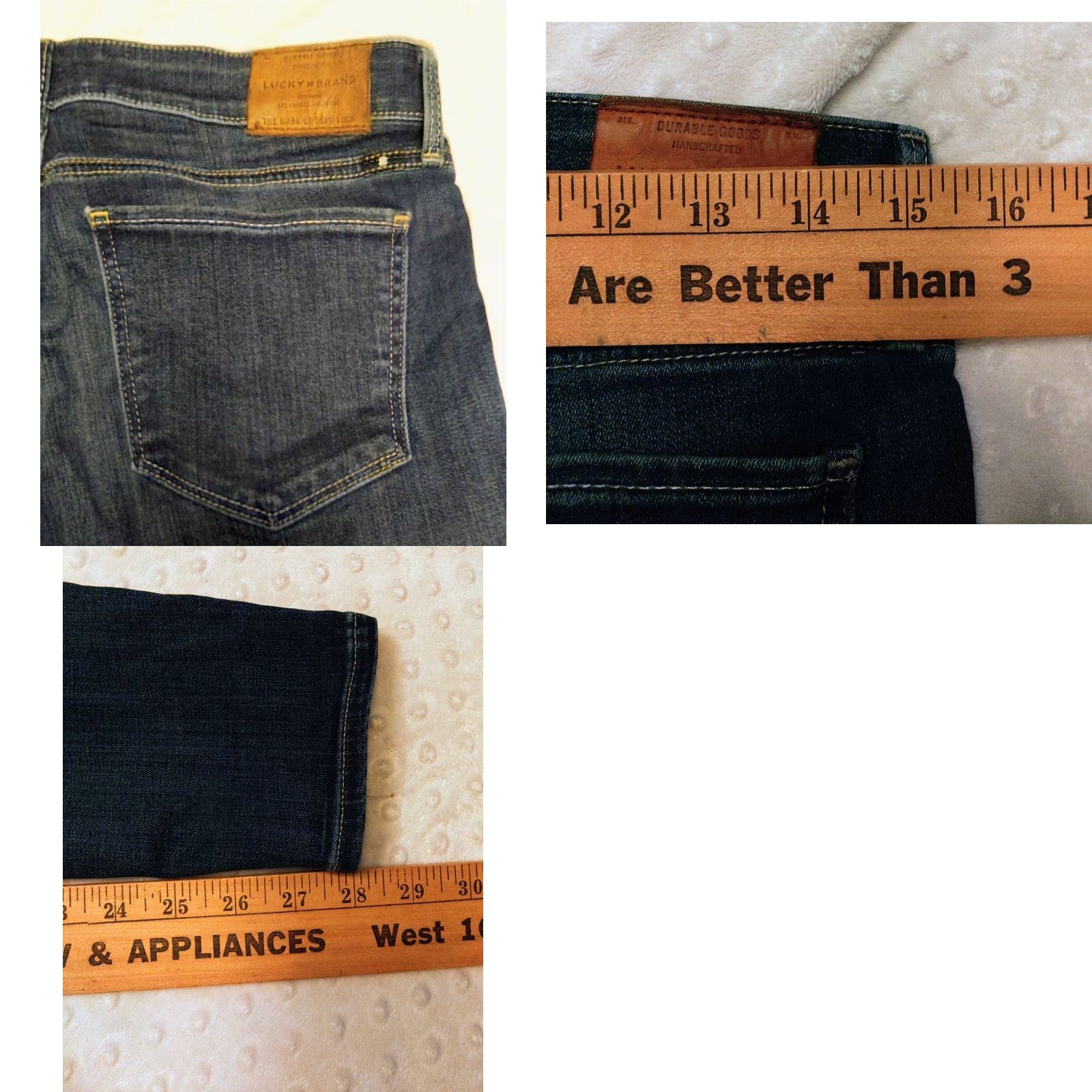Lucky Brand LUCKY BRAND Orta Premium Ankle Jeans Women's 6/28 Denim Dark Blue 30/28 5-Pocket Regular Stretch Rise Mid 26" Zip Button USA 90s Theme Size 28" / US 6 / IT 42 - 8 Thumbnail