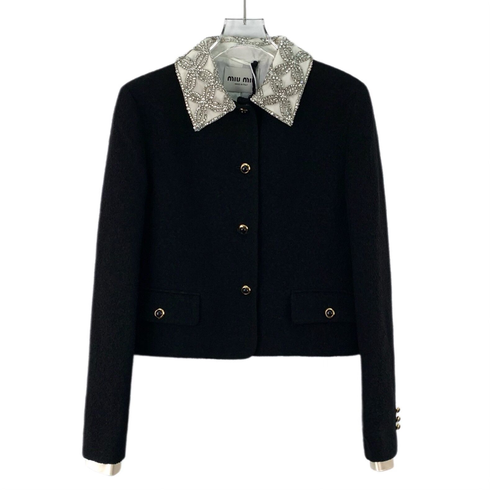 Miu Miu Miu Miu Wool Black Jacket L Women Size L / US 10 / IT 46 - 1 Thumbnail