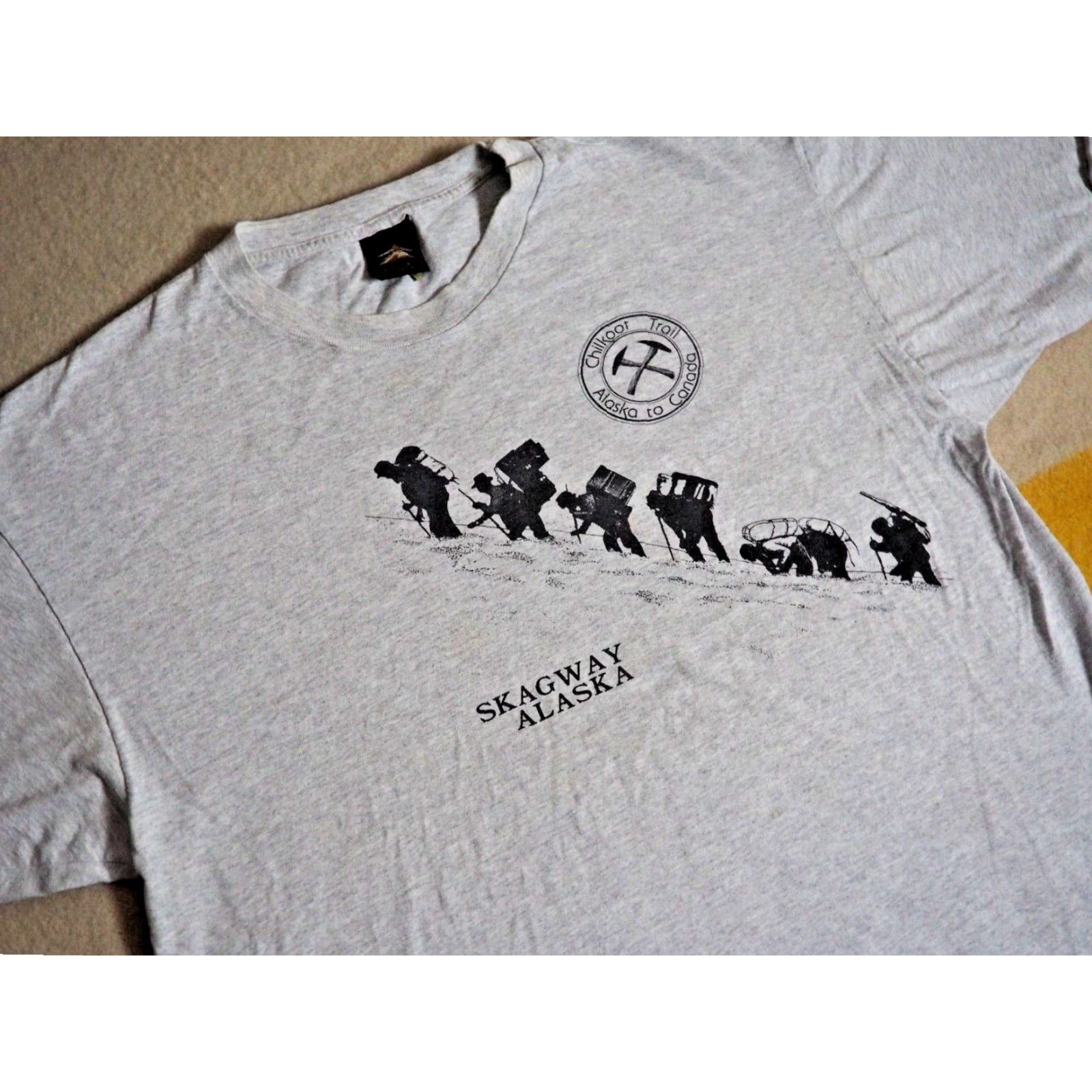 Vintage VTG 90s Skagway Alaska Gold Miner Chilkoot Gray USA Made Tee T-Shirt 2XL Size US XXL / EU 58 / 5 - 2 Thumbnail