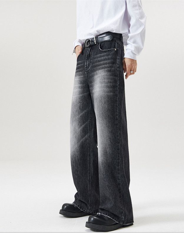 Japanese Brand Men's American high street washed distressed cleanfit jeans Size US 32 / EU 48 - 3 Thumbnail
