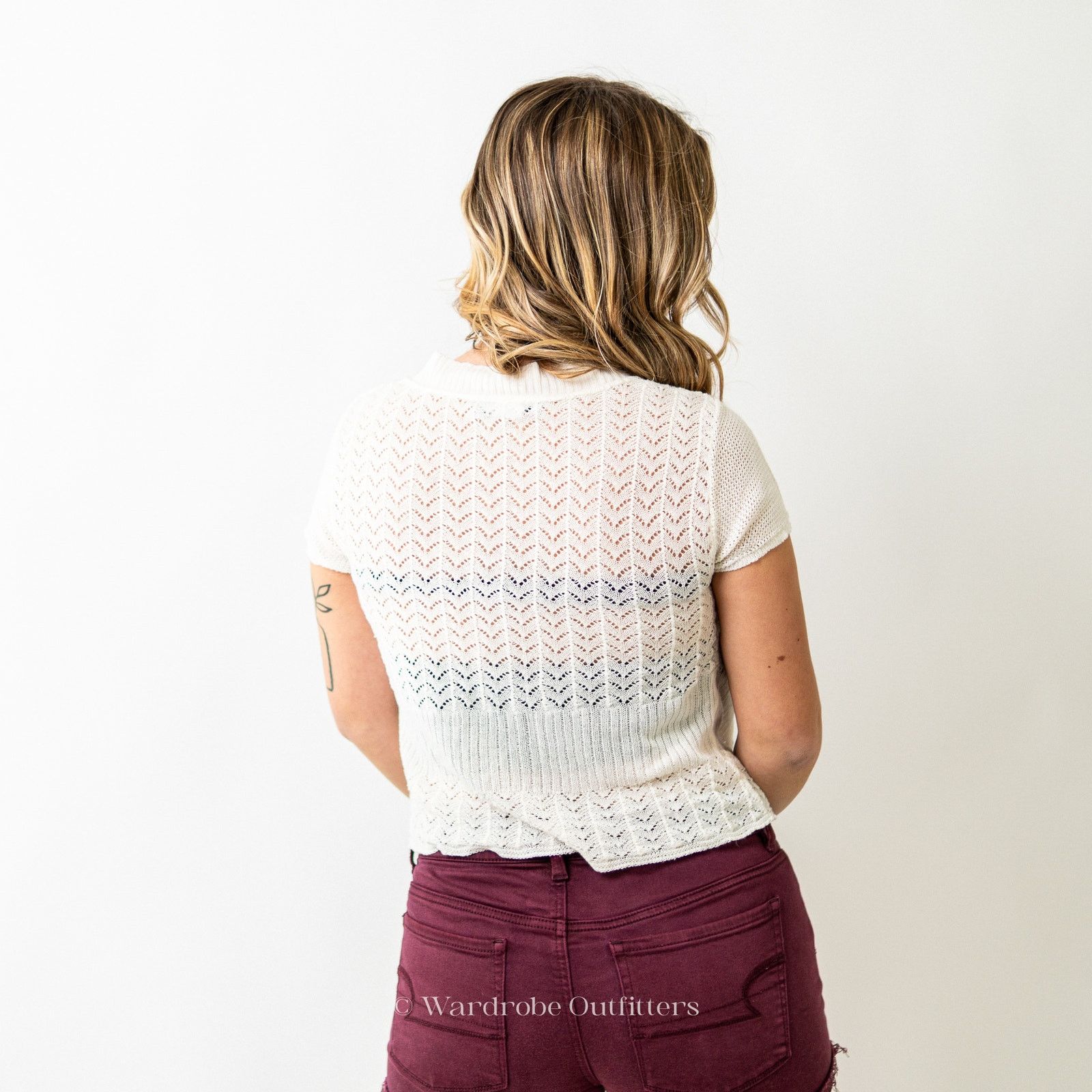 Vintage Vintage 90s Lace Crochet Cardigan Size M / US 6-8 / IT 42-44 - 6 Thumbnail