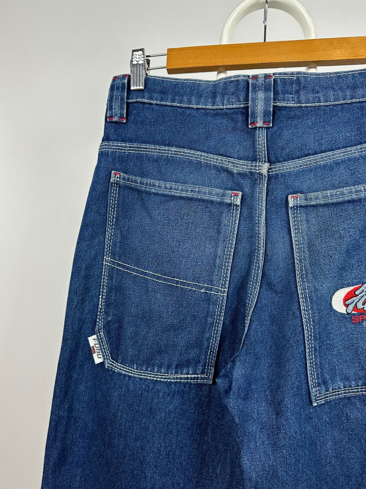 Fubu Vintage Fubu Sports Cargo Baggy Denim Pants Rap Style Size US 28 / EU 44 - 15 Thumbnail