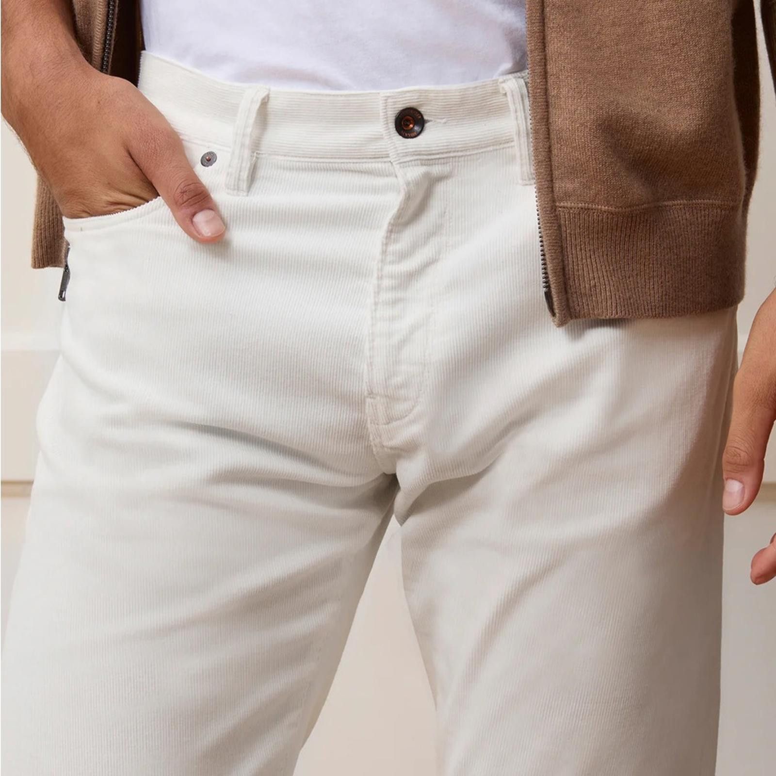 Todd Snyder Todd Snyder Ivory Slim Corduroy Pant Size US 31 - 3 Thumbnail