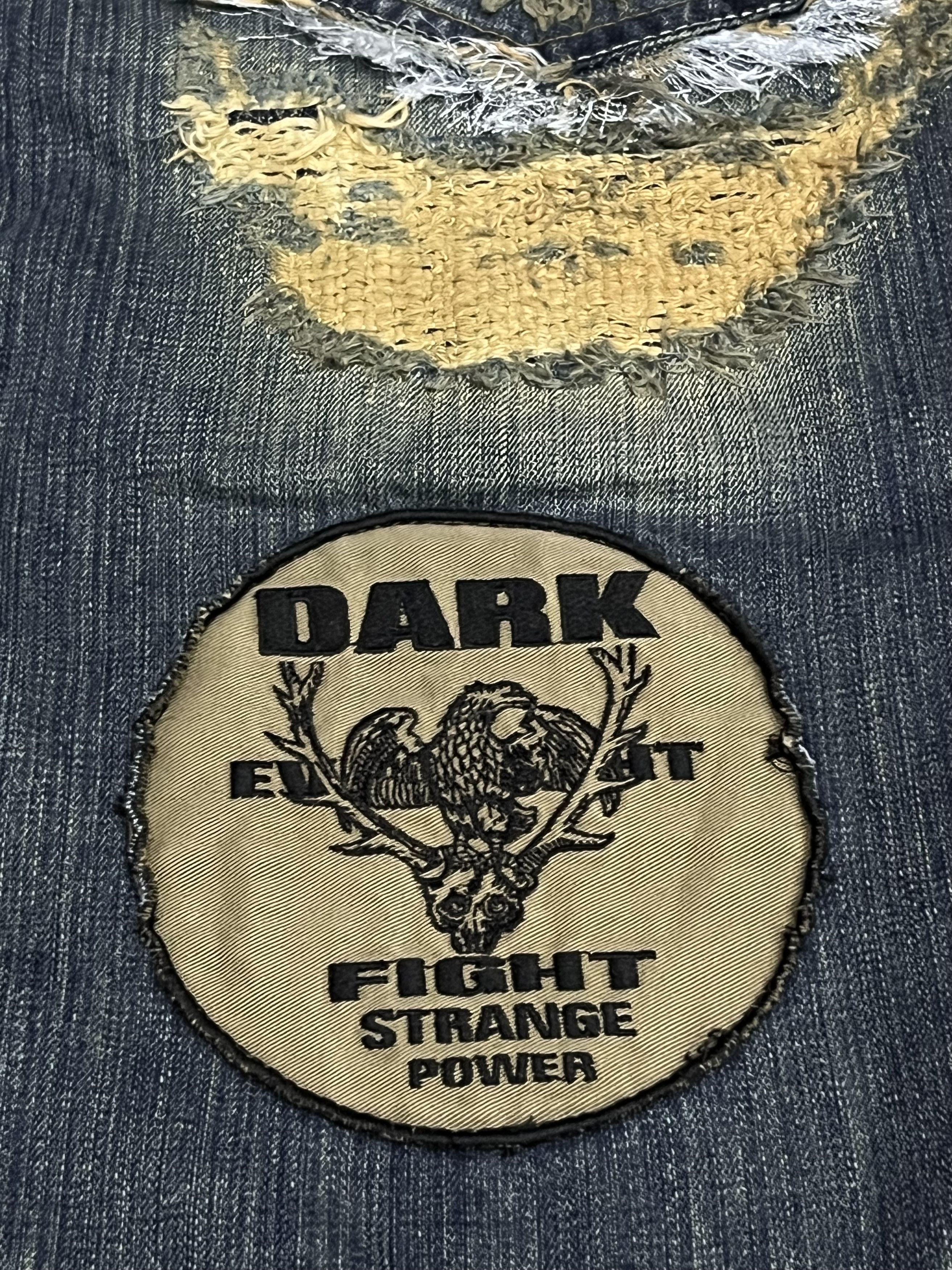 Japanese Brand LUSC Distressed Flare Jeans Patchwork, Ripped, Raw Hem Rare Size 28" / US 6 / IT 42 - 16 Thumbnail