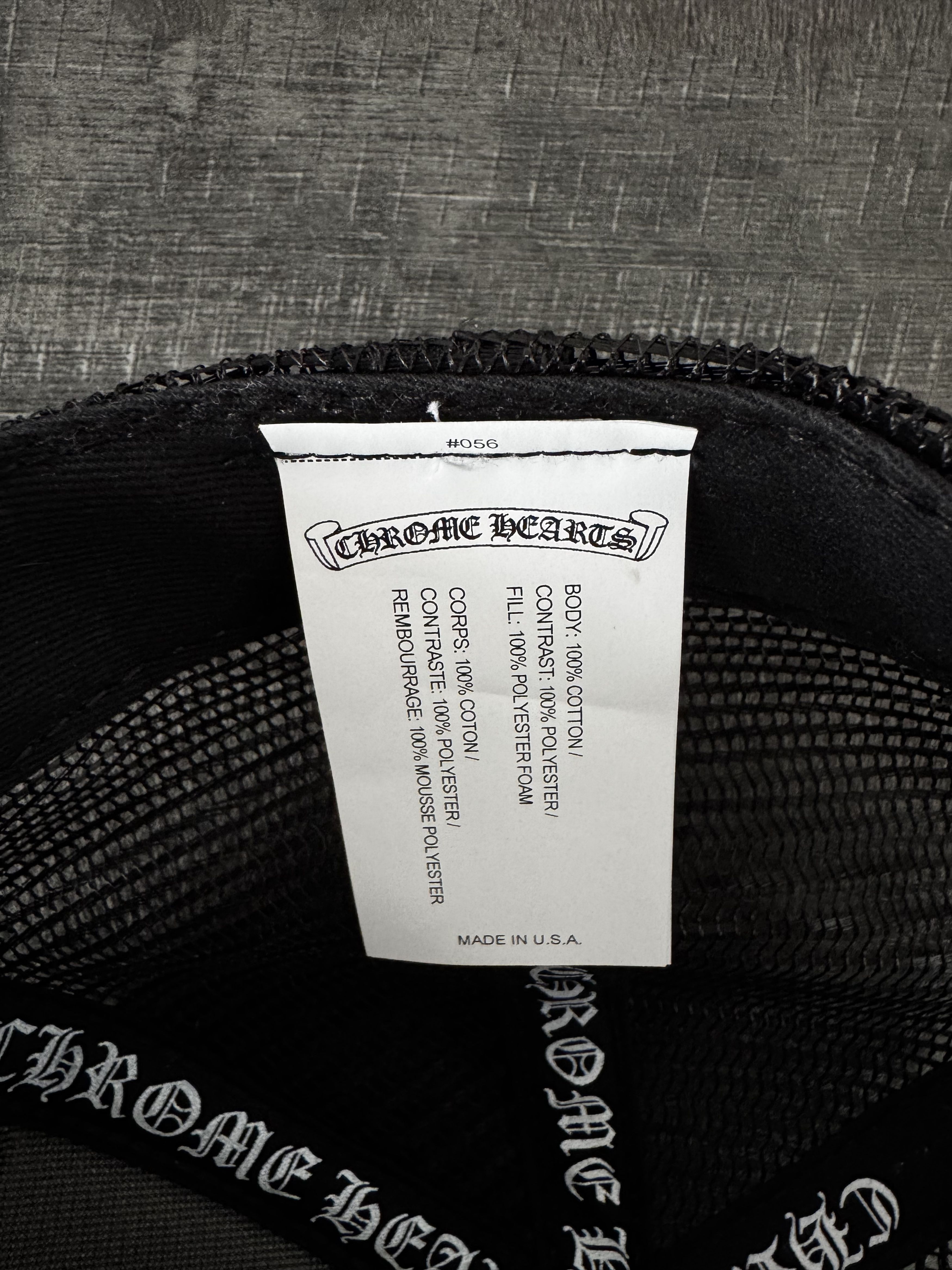 Chrome Hearts CH Hollywood Trucker Hat Black Size ONE SIZE - 8 Thumbnail