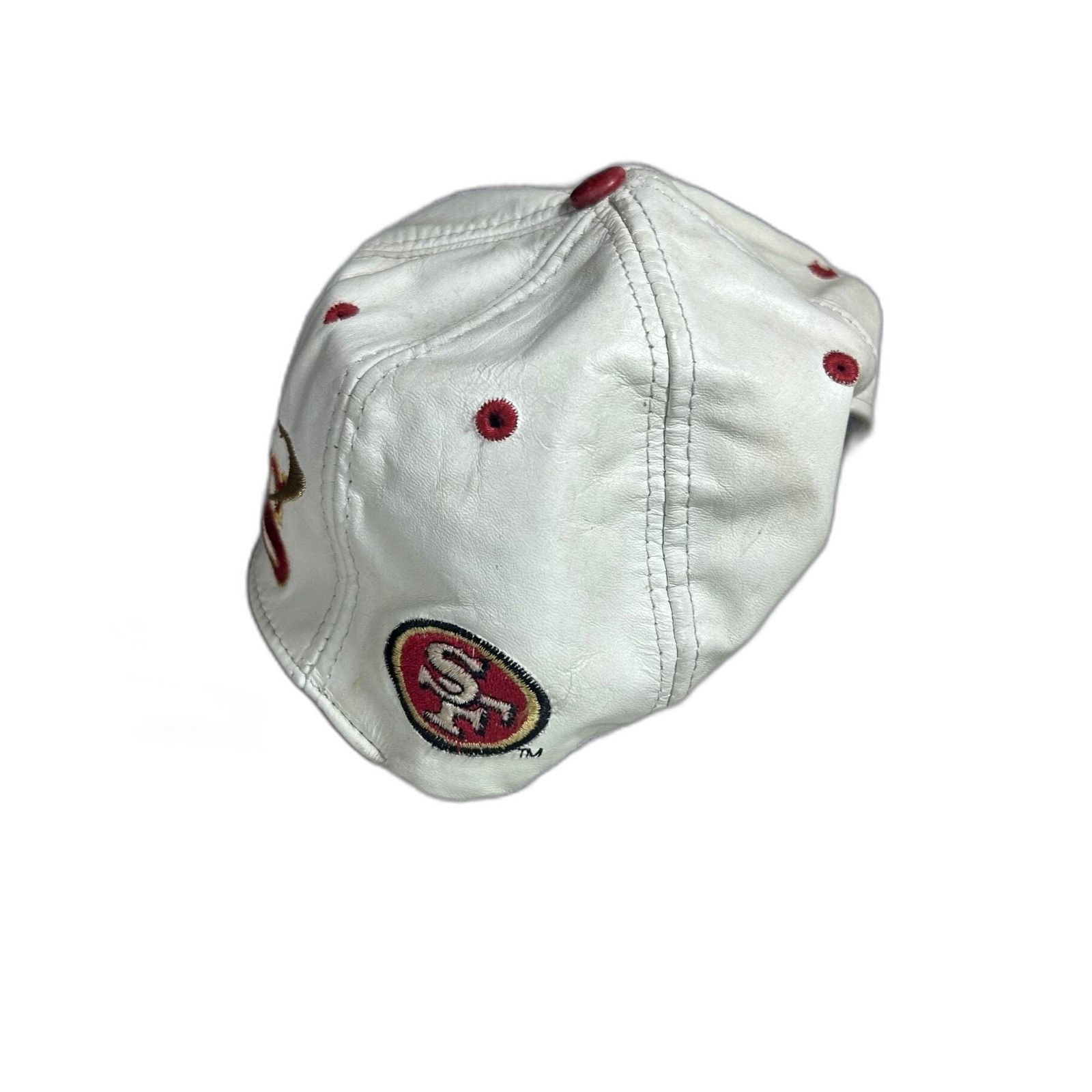 Sports Specialties Vintage 90's 49ers Genuine Leather Strapback Hat NFL Made In Size US XXS / EU 40 - 5 Thumbnail