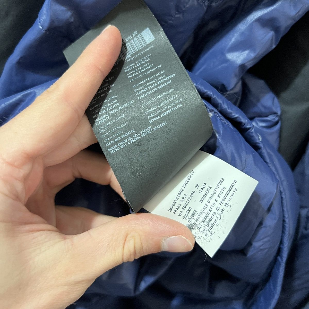 Prada Prada Re-Nylon Puffer Down Jacket Archive Blue Navy Drill Size US M / EU 48-50 / 2 - 14 Thumbnail
