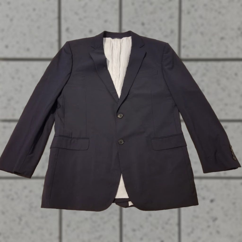 Brooks Brothers Brooks Brothers Blazer Jacket 42R Navy Blue Wool Single-Breasted Notch Lapel Mens Regular 2 Piece Vintage No Size 42R - 1 Thumbnail