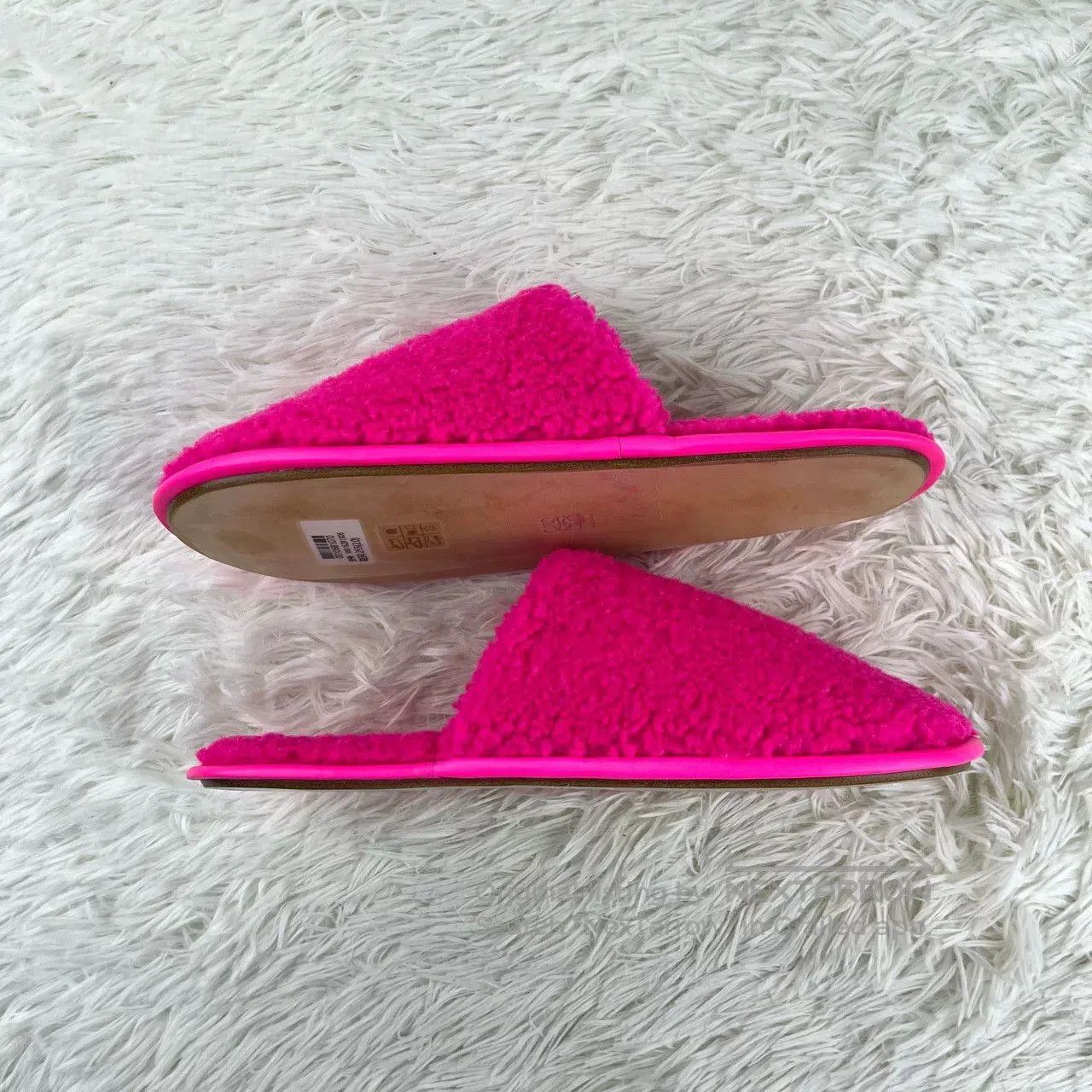 Loewe LOEWE Fleece Flat Slippers Pink. Size US 9.5 / IT 39.5 - 4 Thumbnail