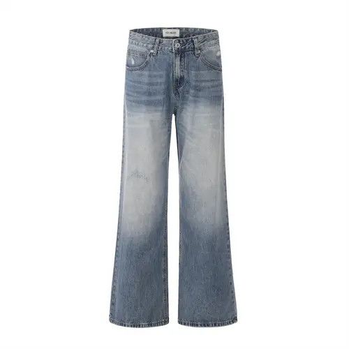 Japanese Brand Washed gradient men's street fashion casual flared jeans Size US 34 / EU 50 - 1 Thumbnail
