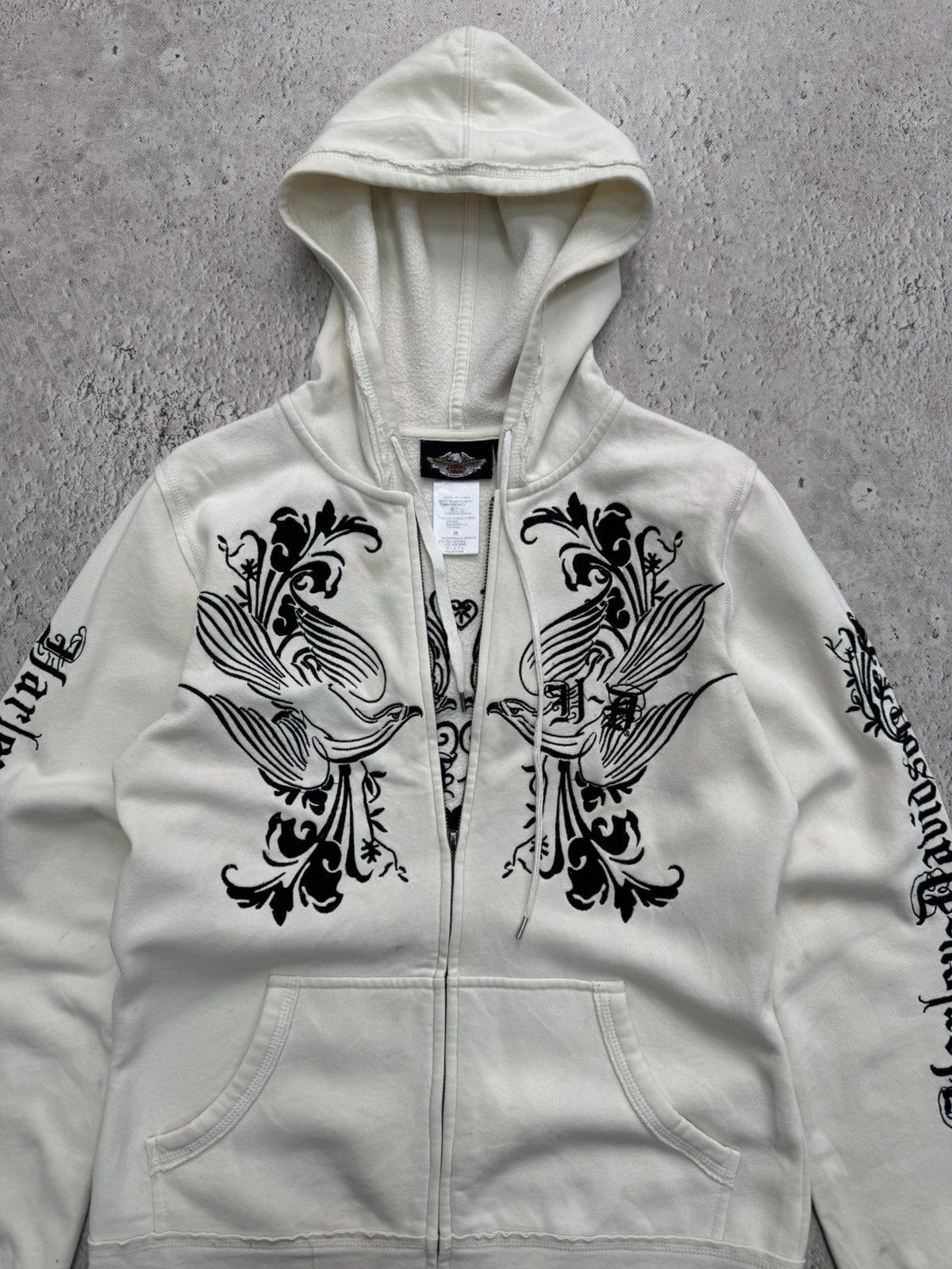 Harley Davidson × Hysteric Glamour × If Six Was Nine 2000s Japanese Punk Grunge Fur HODED Jacket opium style Size M / US 6-8 / IT 42-44 - 3 Thumbnail
