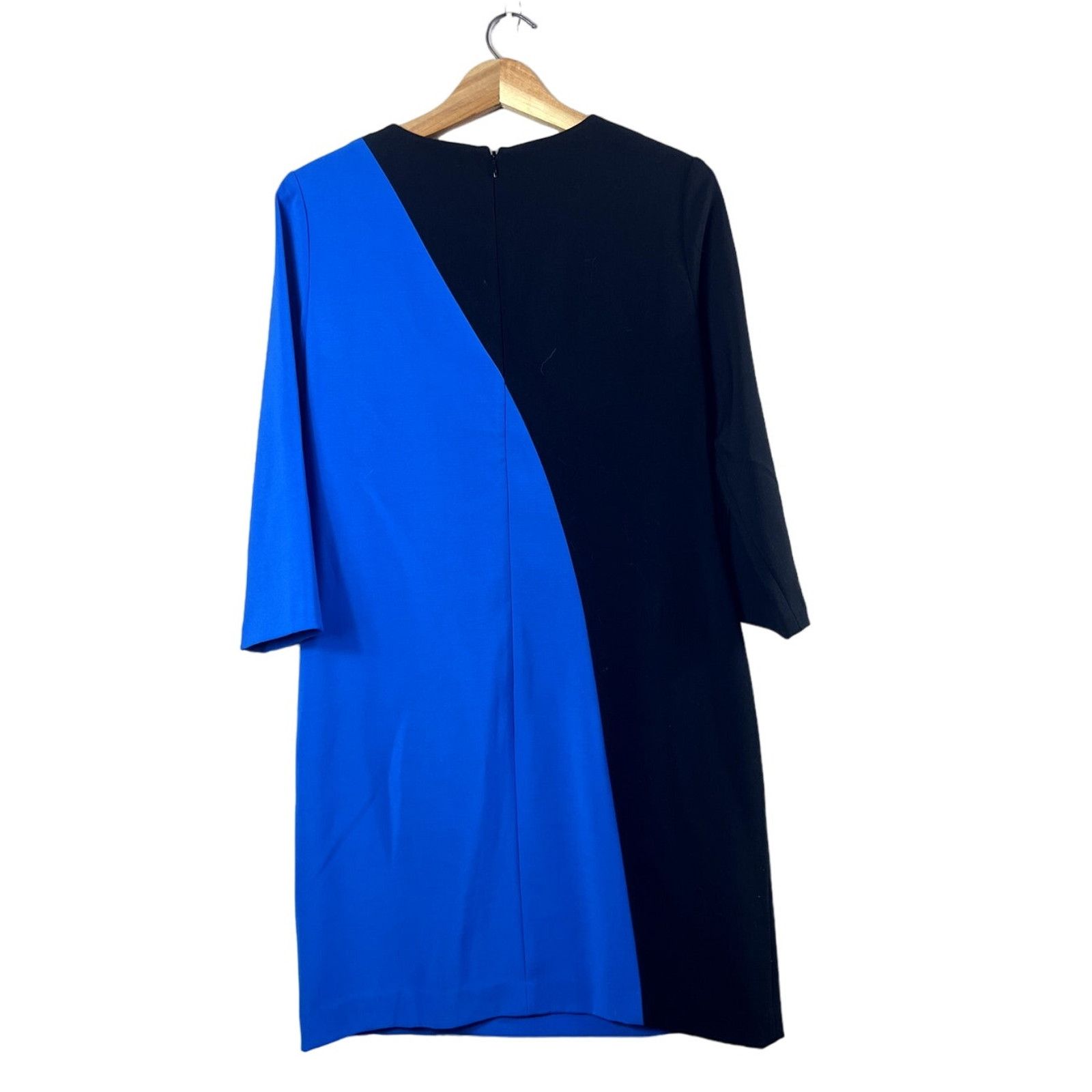 Ann Taylor Black and Blue Colorblock Ann Taylor Business Dress 8 Size M / US 6-8 / IT 42-44 - 3 Thumbnail