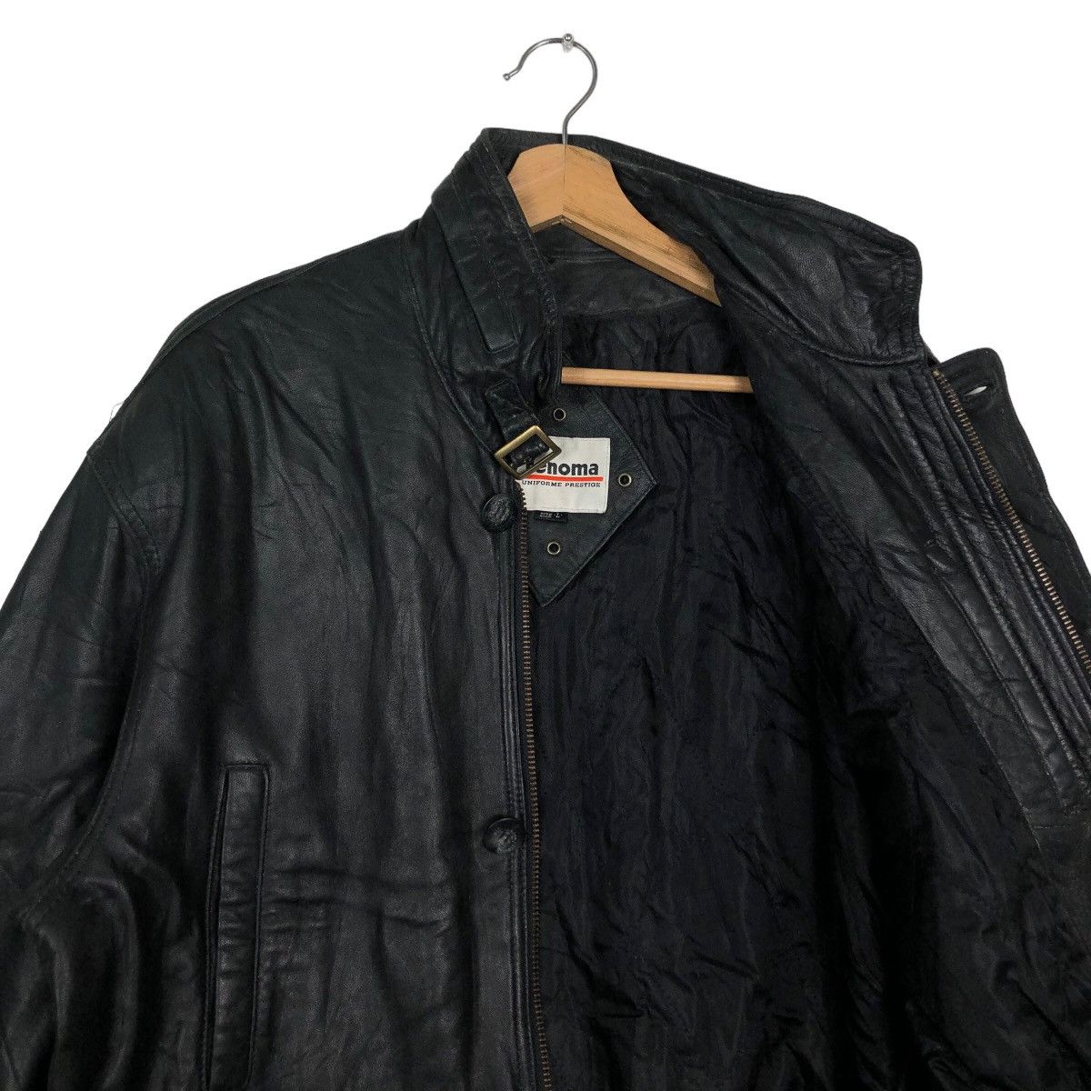 Genuine Leather 🔥90s Vintage Genuine Leather Biker Jacket Renoma Japan Made Size US L / EU 52-54 / 3 - 9 Thumbnail