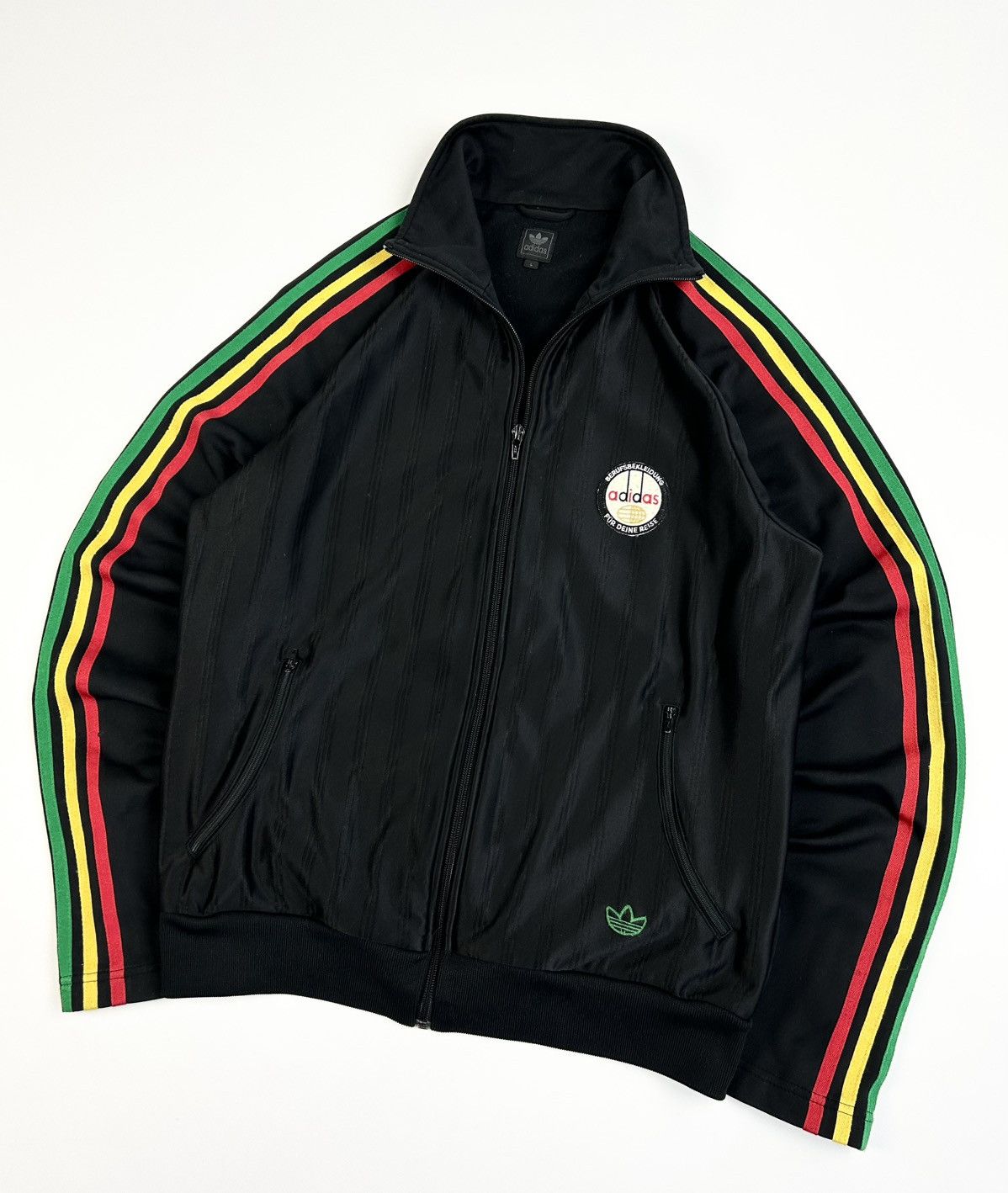 Adidas Rare Vintage Adidas Originals Rasta Black Track Jacket Y2k Size US L / EU 52-54 / 3 - 3 Thumbnail