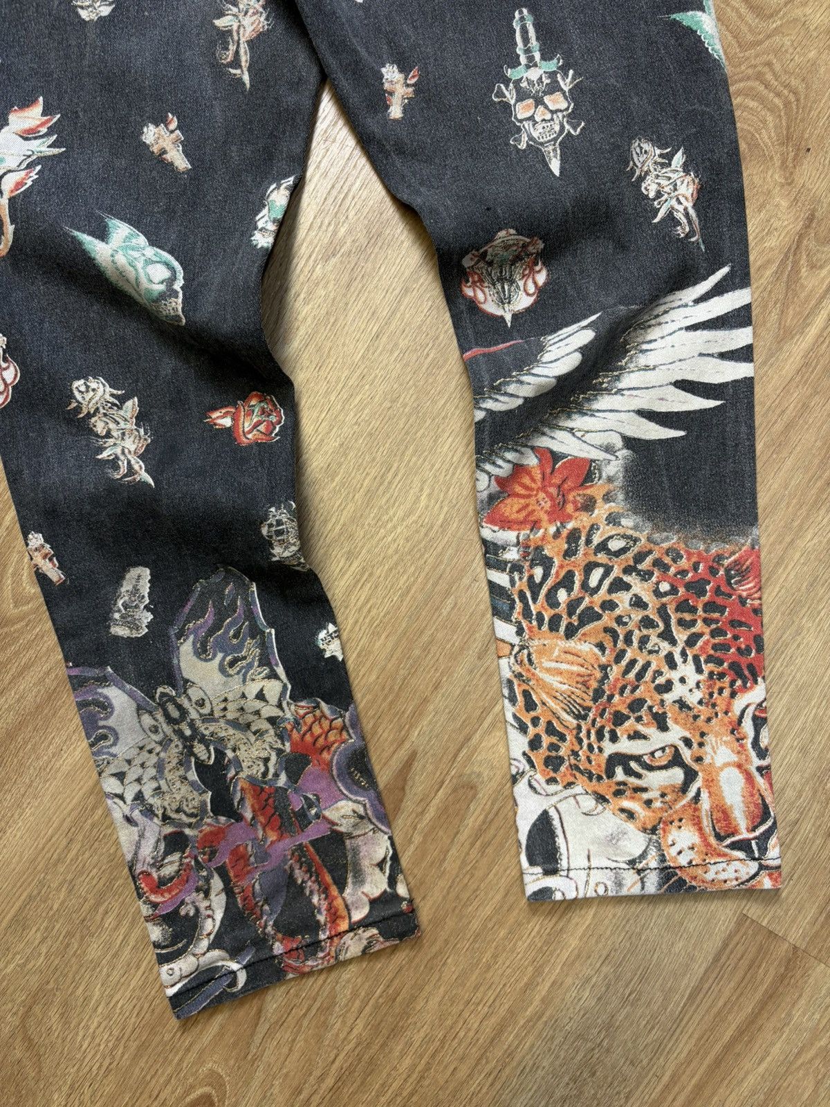 Roberto Cavalli Vintage Roberto Cavalli Painted Denim Jeans (29x29) Size 29" - 8 Thumbnail