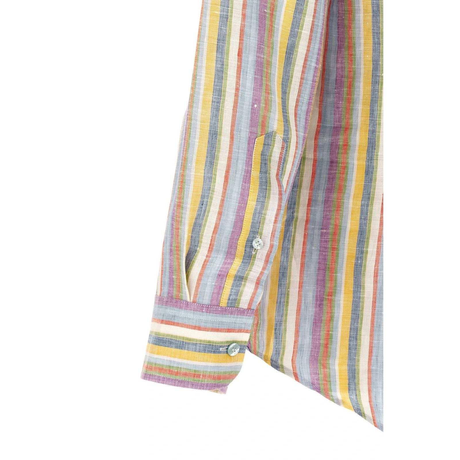 Etro ETRO Striped Multicolor Linen Shirt New And Authentic (Men's Size US XXL / EU 58 / 5 - 4 Thumbnail