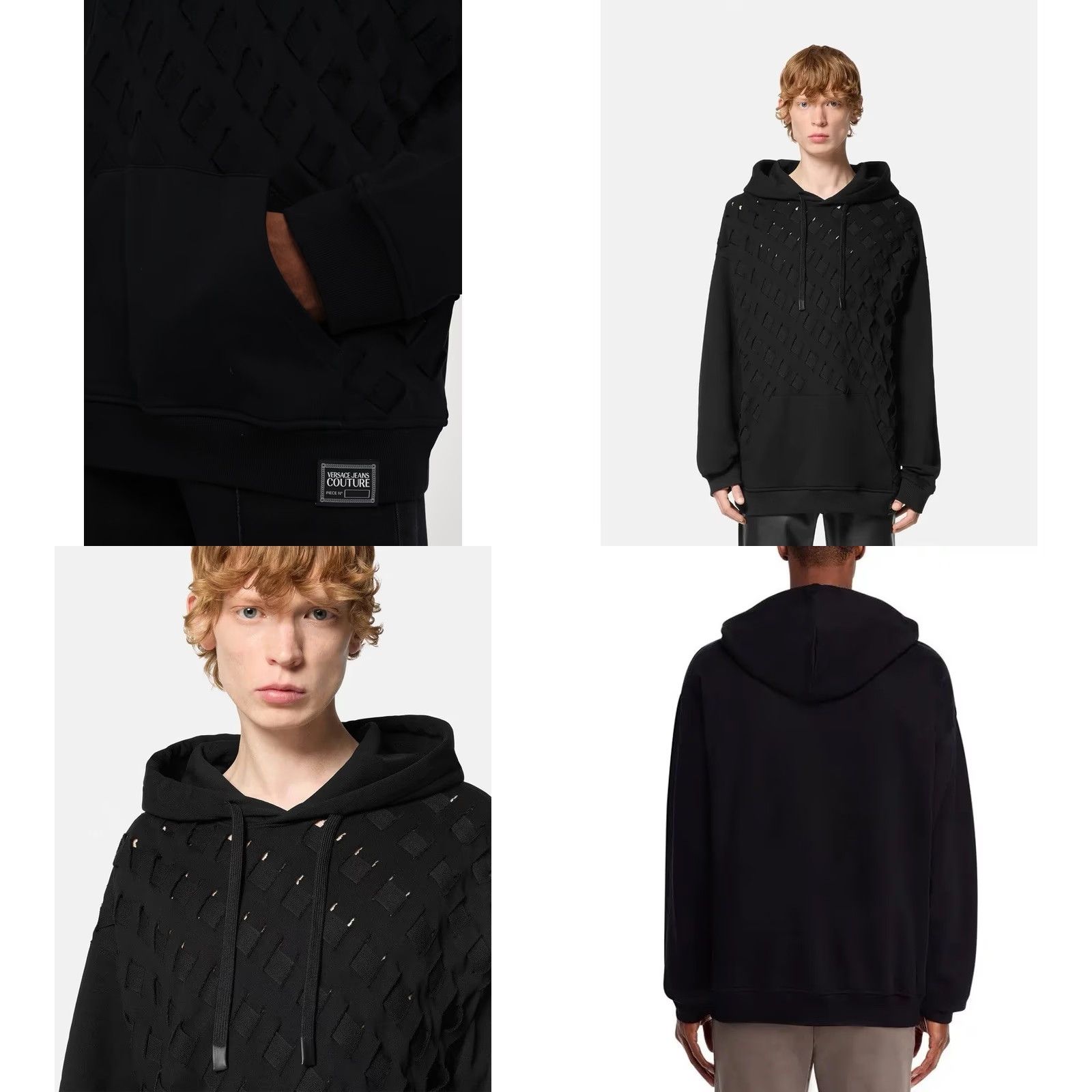Versace Jeans Couture Versace Jeans Couture Hoodie Men L Black Avant Gard Loose Fit NWT Size US L / EU 52-54 / 3 - 11 Thumbnail