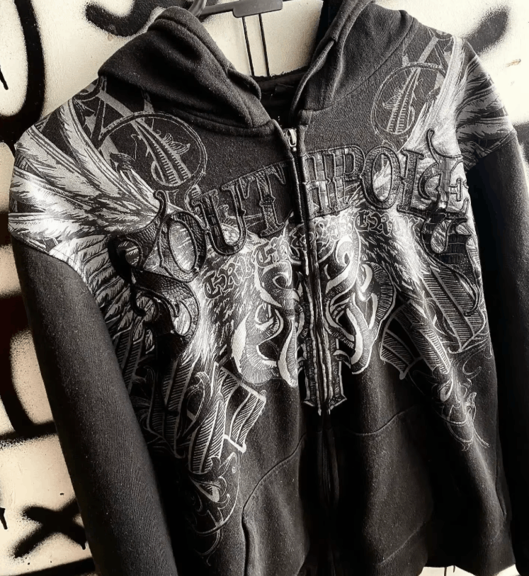Japanese Brand 6 American Retro Pattern Printed Zipper Hoodie Size US S / EU 44-46 / 1 - 7 Thumbnail