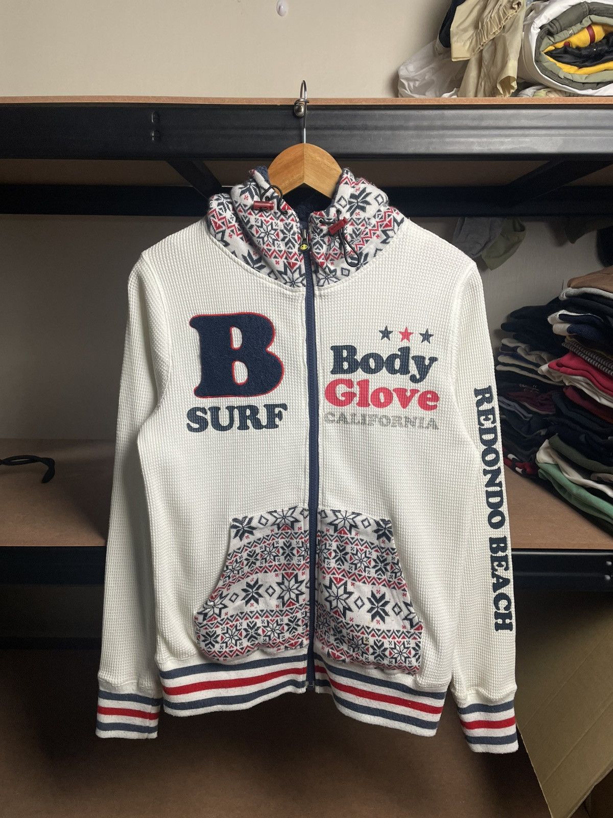 Body Glove 2011 Body Glove "Redondo Beach" waffle-knit zip-up hoodie Size US S / EU 44-46 / 1 - 1 Thumbnail