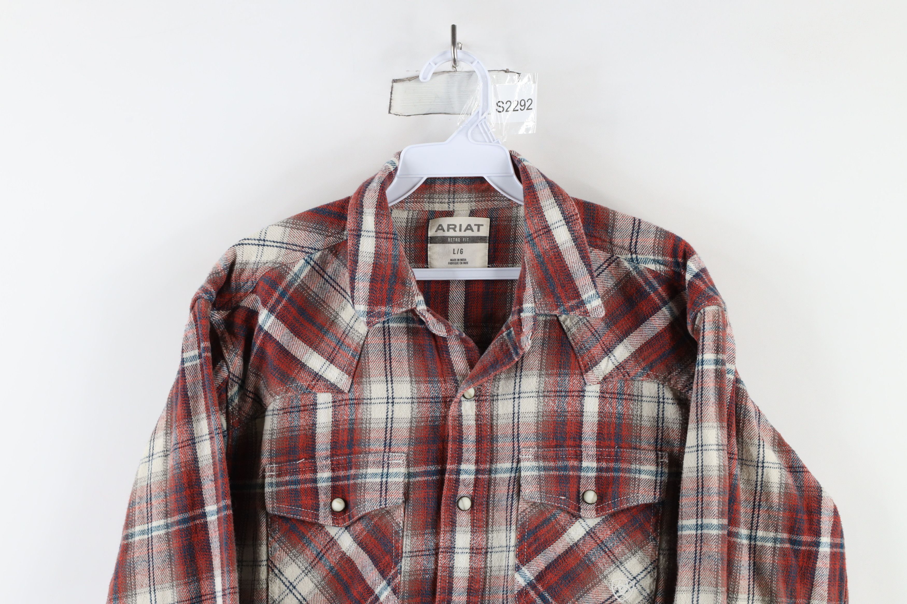 Ariat × Vintage Ariat Fit Heavyweight Western Flannel Snap Button Shirt Size US L / EU 52-54 / 3 - 2 Thumbnail