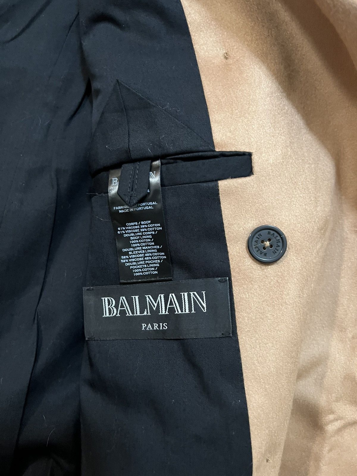Balmain Balmain - Slim-Fit Double-Breasted Coat - Camel size 54 Size US L / EU 52-54 / 3 - 6 Thumbnail