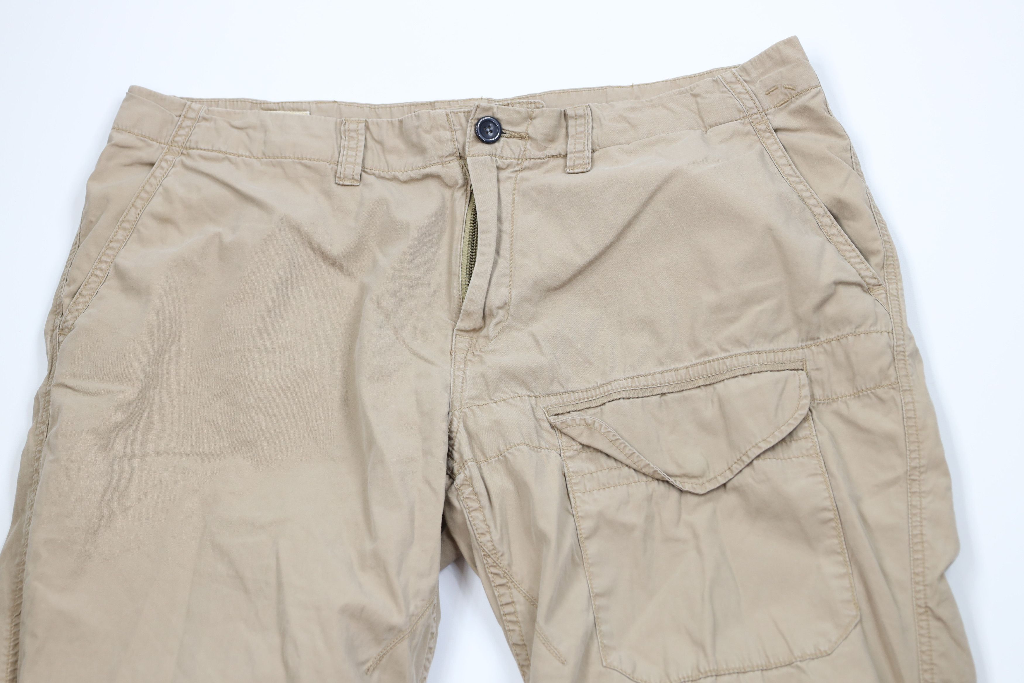 Ralph Lauren Vintage 90s Ralph Lauren Roll Wide Leg Cargo Pants Beige Size US 38 / EU 54 - 2 Thumbnail