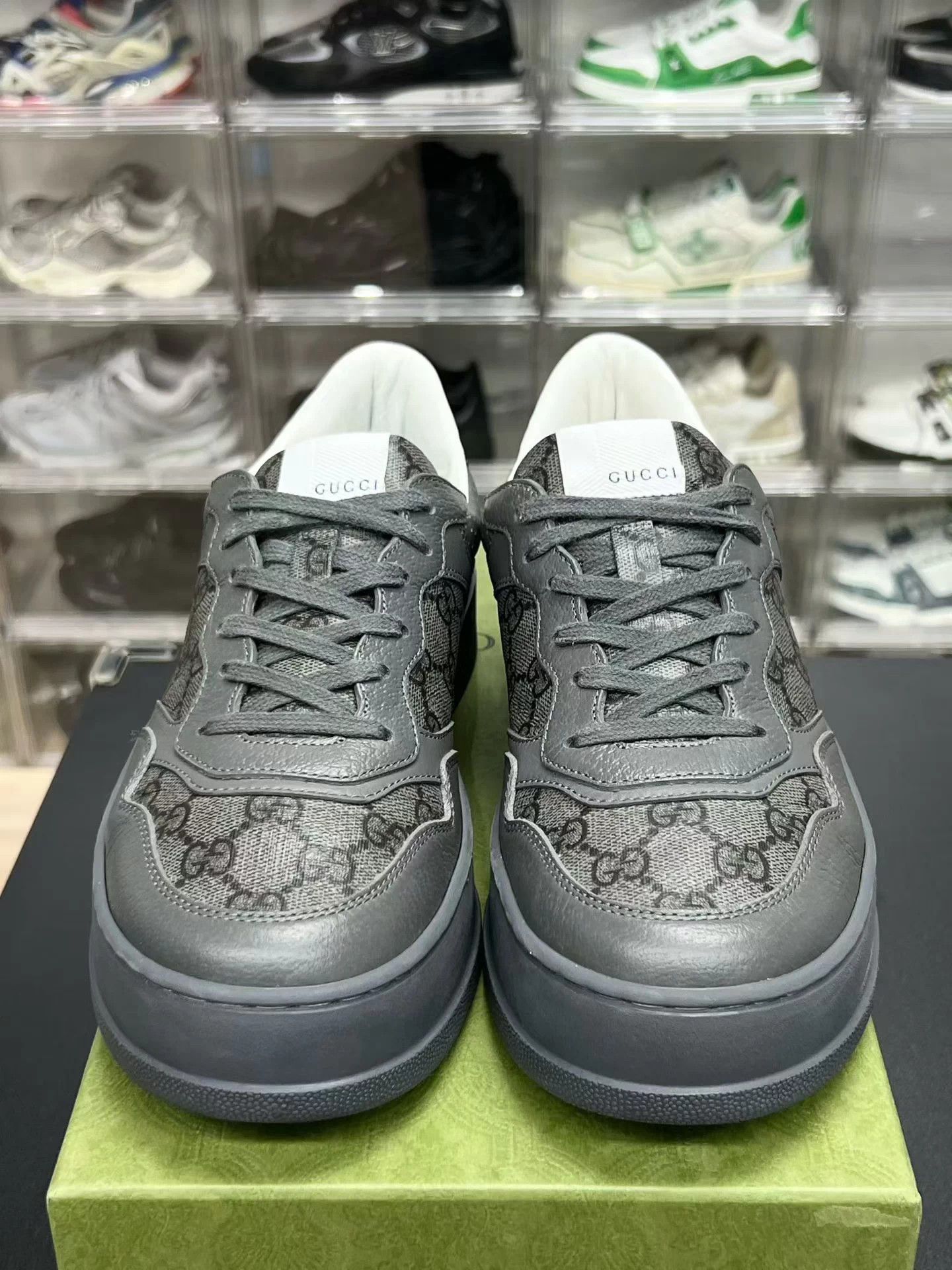 Gucci Gucci Cookie Sneakers Gray Black 41 Mint Size US 8 / EU 41 - 2 Thumbnail