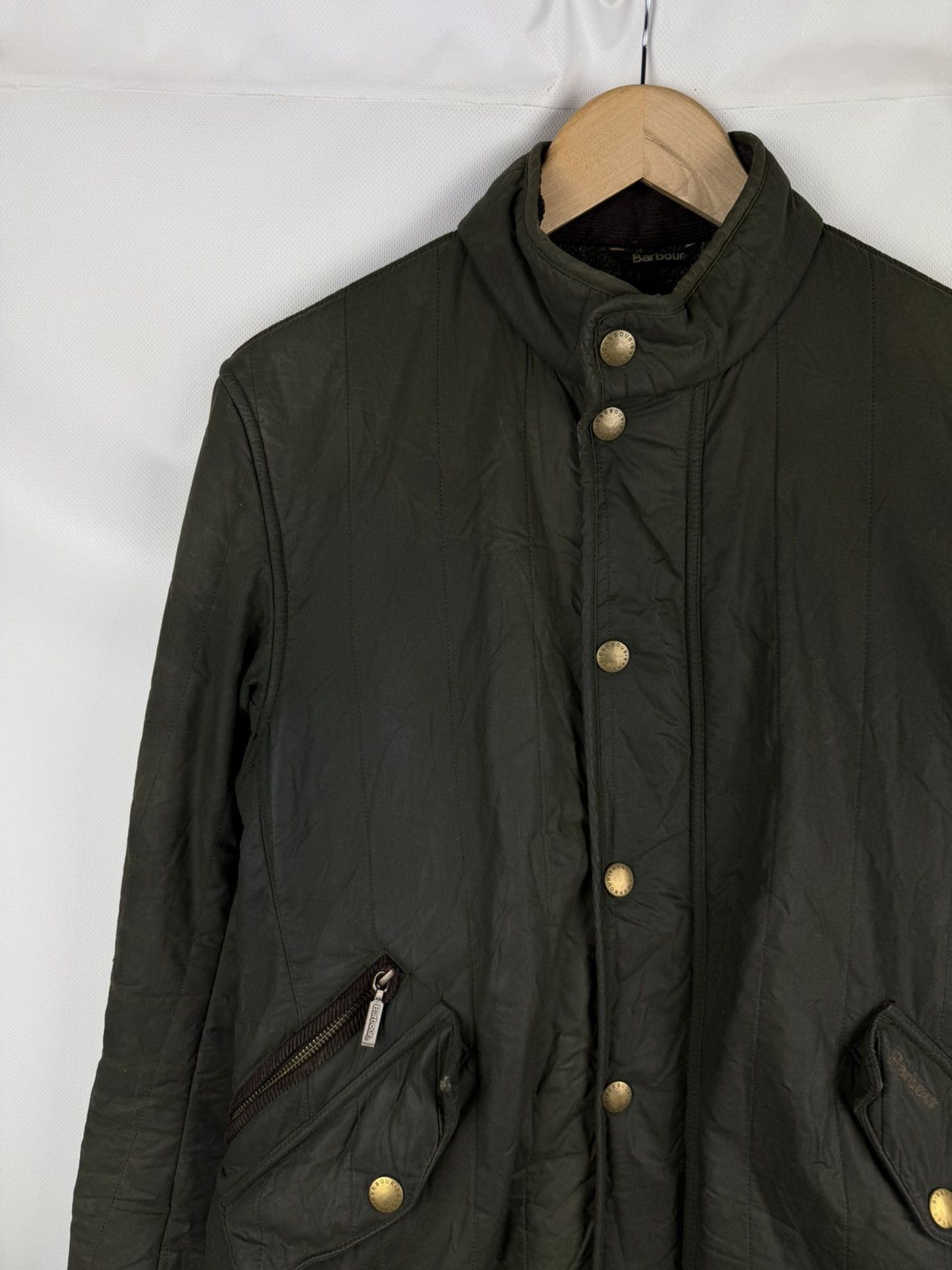 Barbour Barbour Edderton Men’s Quilted Wax Waxed Cotton Jacket Size US S / EU 44-46 / 1 - 4 Thumbnail