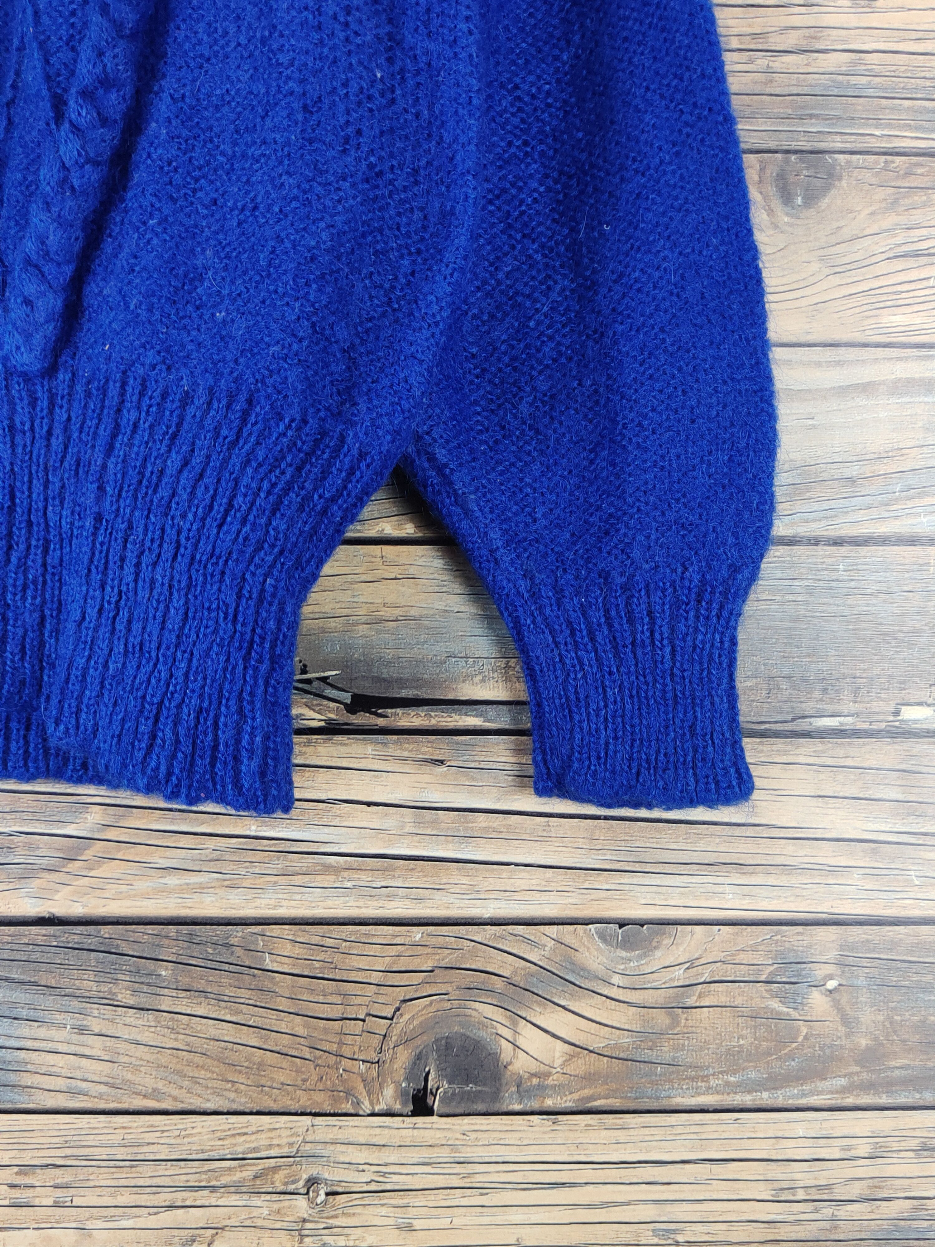 Vintage Cane Blue Knitwear Cardigan #W1547 Size M / US 6-8 / IT 42-44 - 6 Thumbnail
