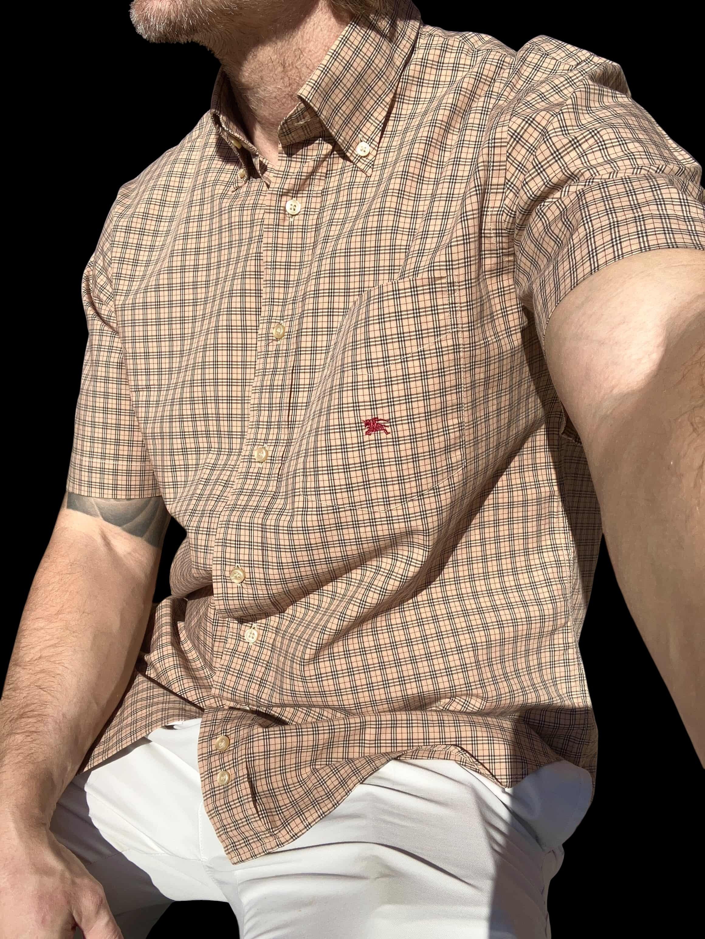Burberry Burberry London Men's Nova Check Plaid Button Shirt Size 3 L Size US L / EU 52-54 / 3 - 1 Thumbnail