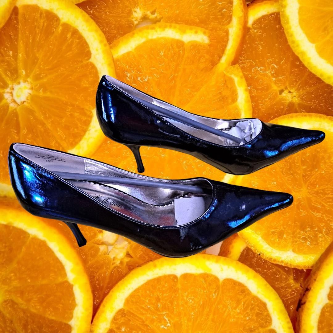Other De Blossom Collection Black Pointed Toe High Heel Shoes Size Size US 9 / IT 39 - 1 Thumbnail