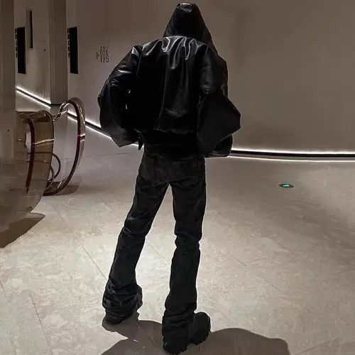 Japanese Brand Heavyweight washed and waxed micro flare hombre baggy jeans Size US 34 / EU 50 - 5 Thumbnail