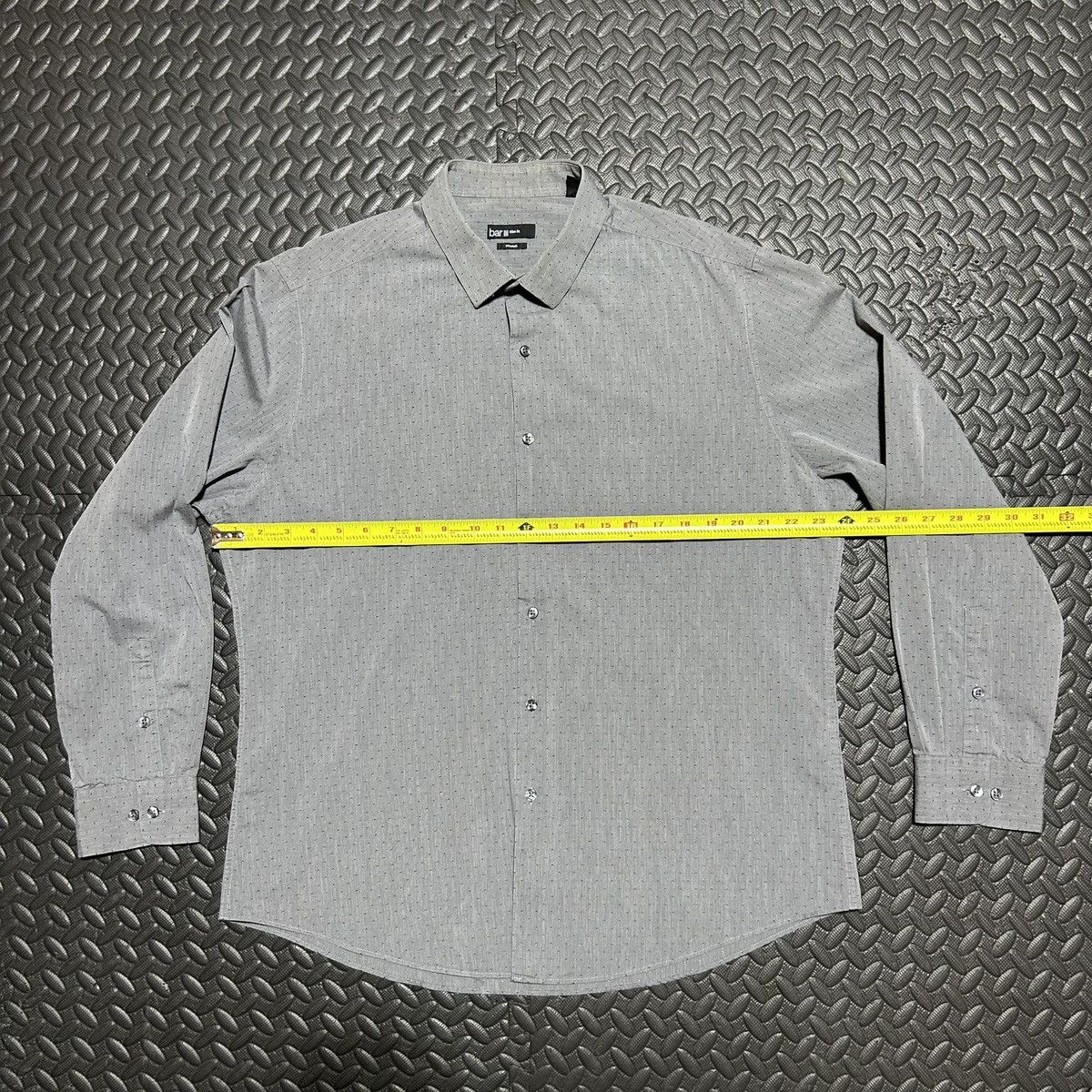 Bar III Bar III Dress Shirt Long Sleeve Geometric Mens XL 17 34-35 Size US XL / EU 56 / 4 - 4 Thumbnail