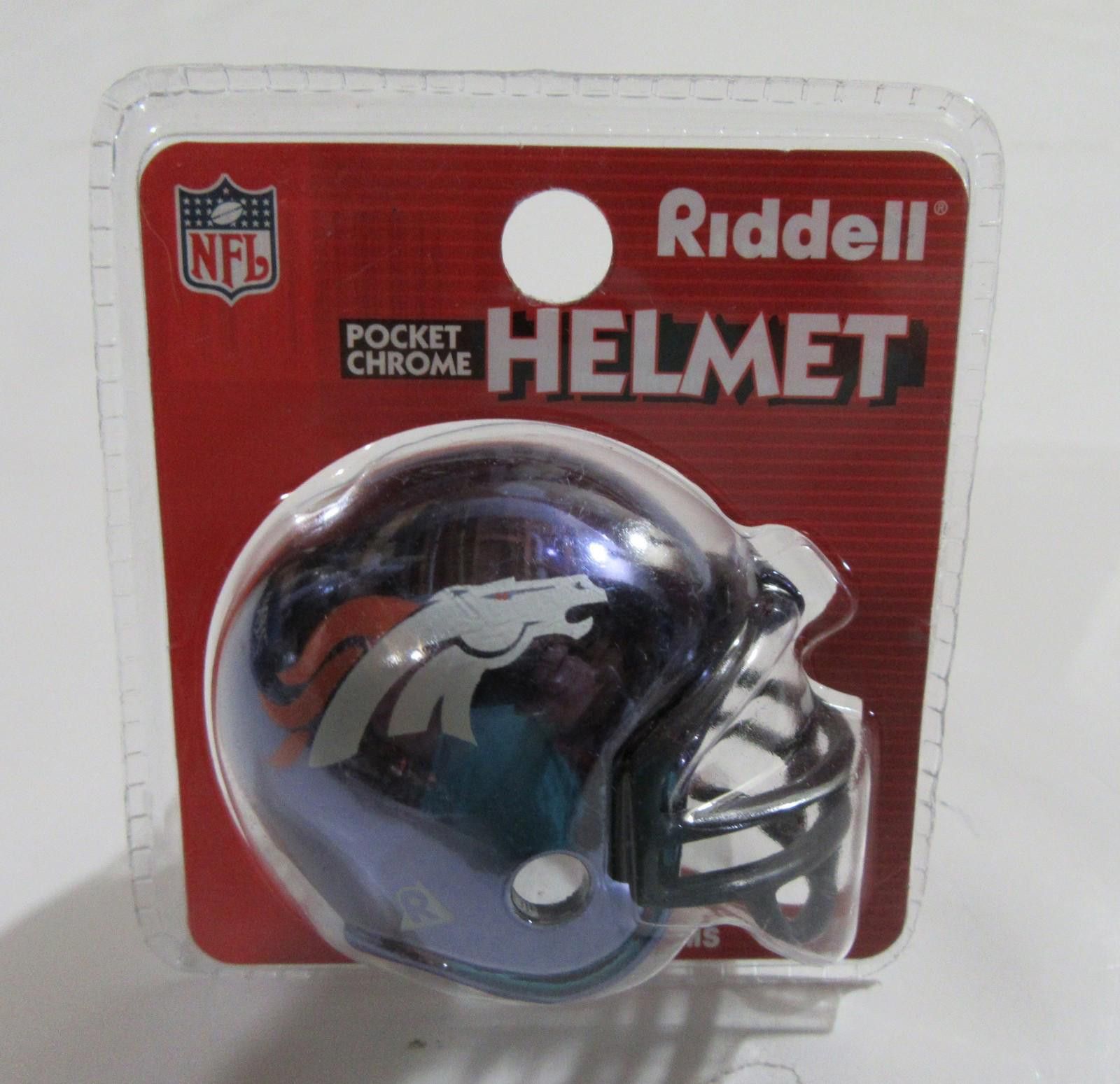 Riddell Riddell Pocket Pro Football Helmet Denver Broncos Chrome Size ONE SIZE - 1 Thumbnail