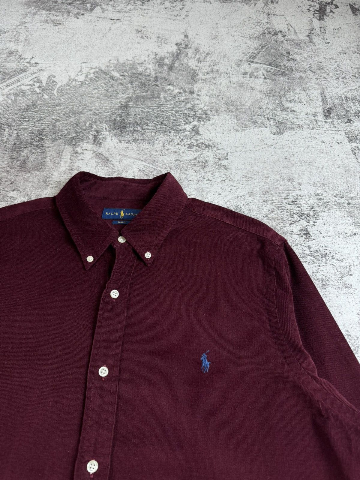 Polo Ralph Lauren Polo Ralph Velour Corduroy Cherry Button Longsleeve Shirt Size US XL / EU 56 / 4 - 7 Thumbnail