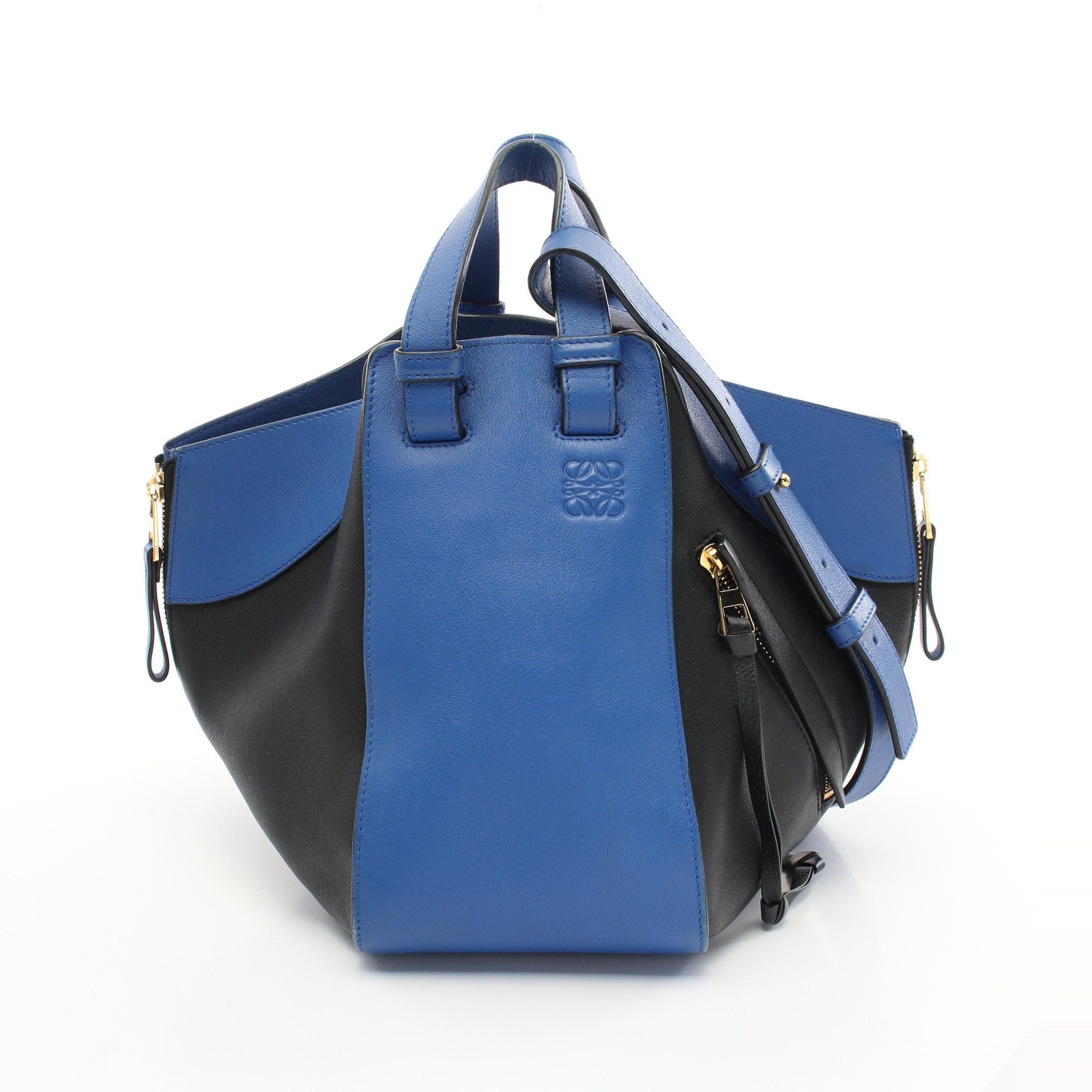 Loewe Loewe Hammock Small Handbag Leather Blue Black Size ONE SIZE - 1 Thumbnail