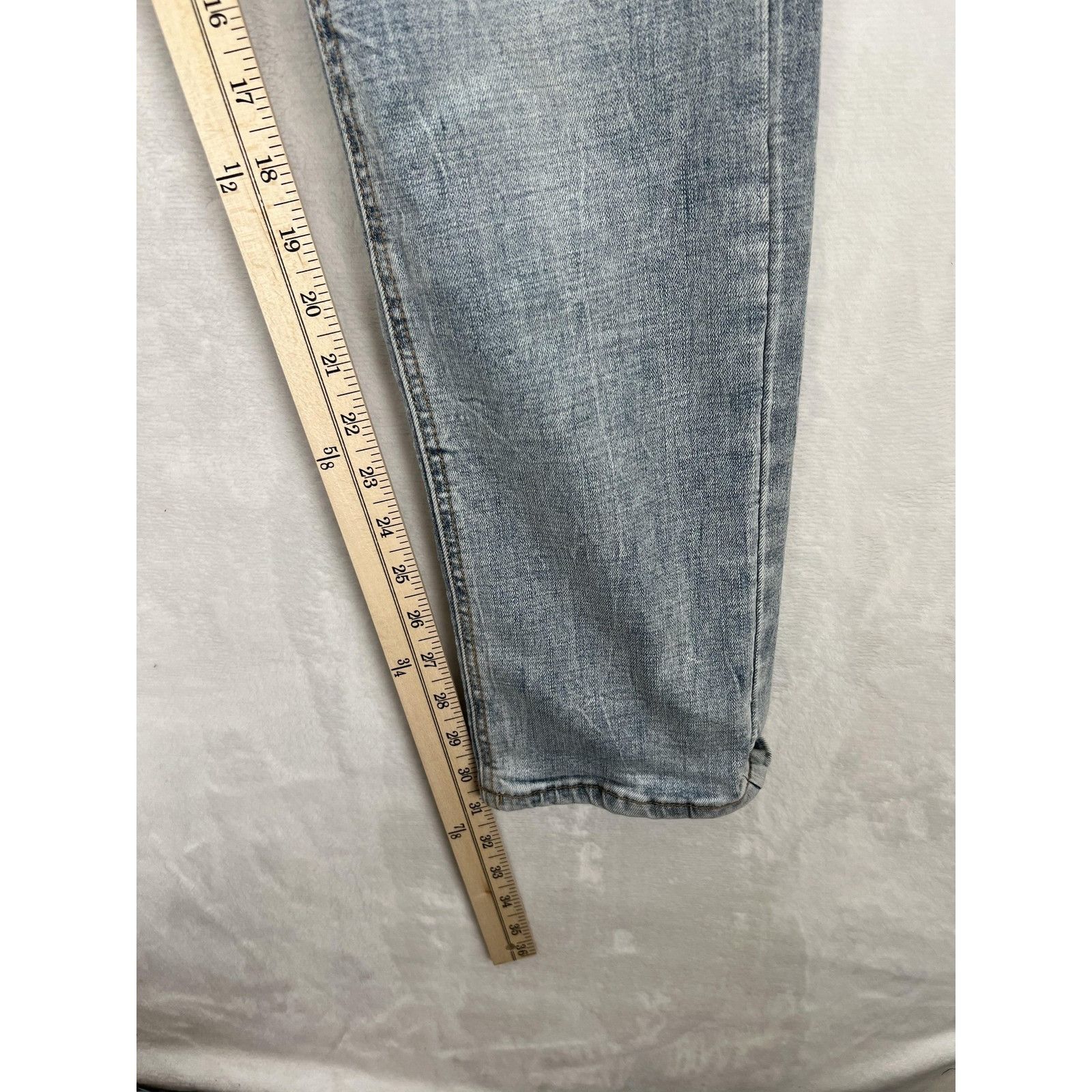 Other Maison Article Jeans Mens 32x30 Blue Distressed Johnny Strai Size US 32 / EU 48 - 4 Thumbnail