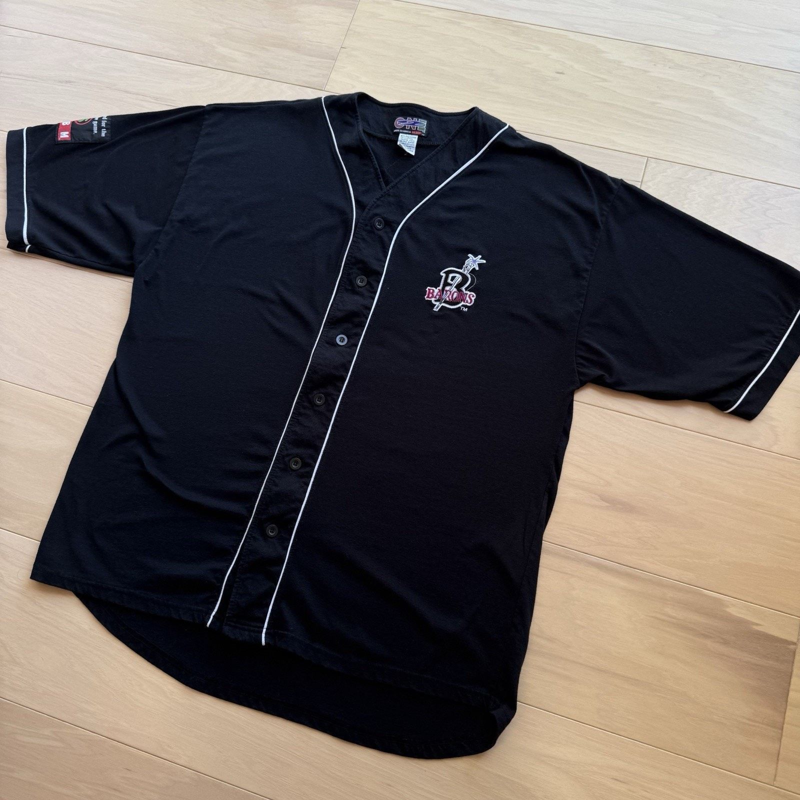 Vintage Birmingham Black Barons Jersey 2XL Black NLBM Baseball Size US XXL / EU 58 / 5 - 8 Thumbnail